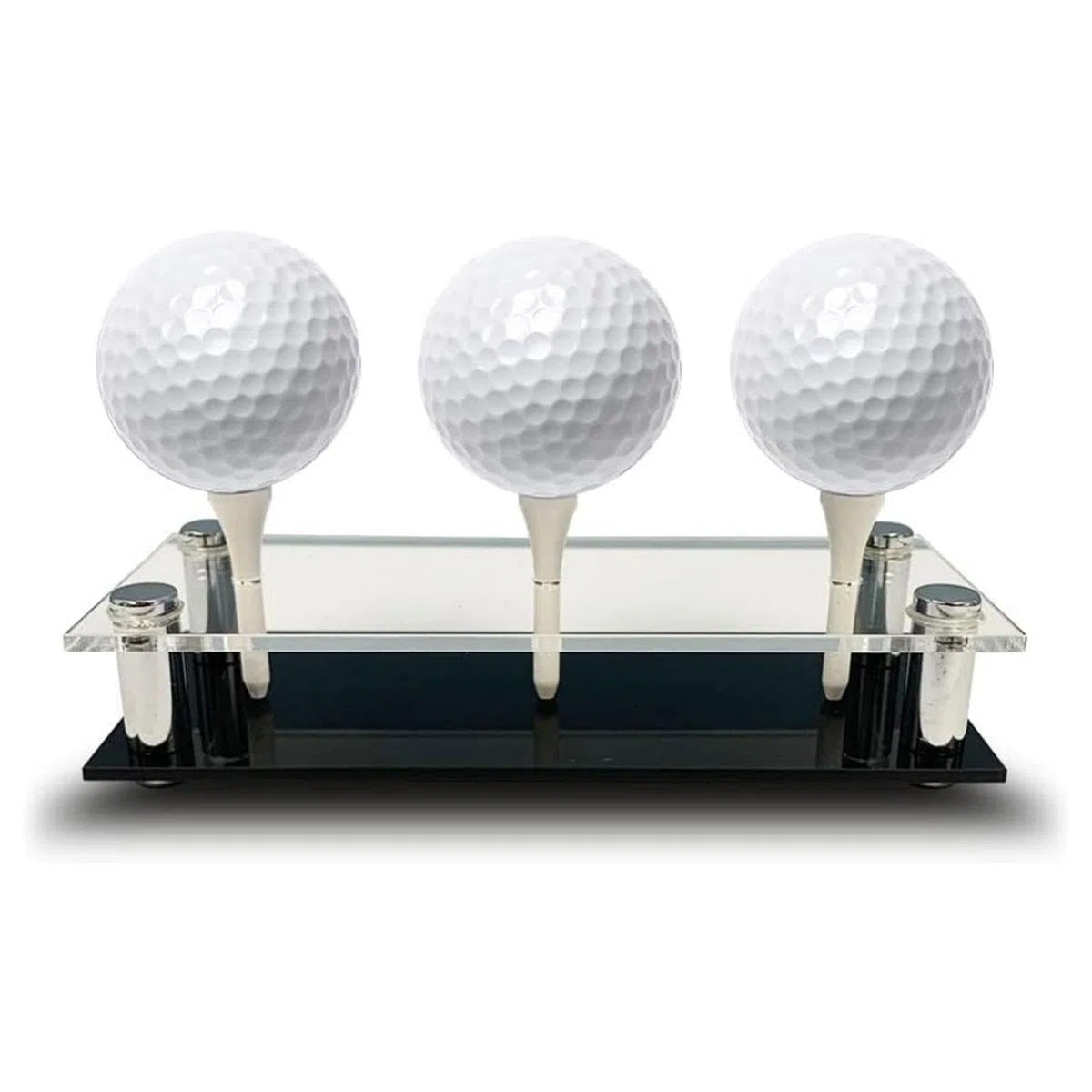 Expositor de Pelotas de Golf, Soporte para Escritorio, Elegante Y Transparente, para Colecciones de Tenis, Fútbol Y Béisbol.