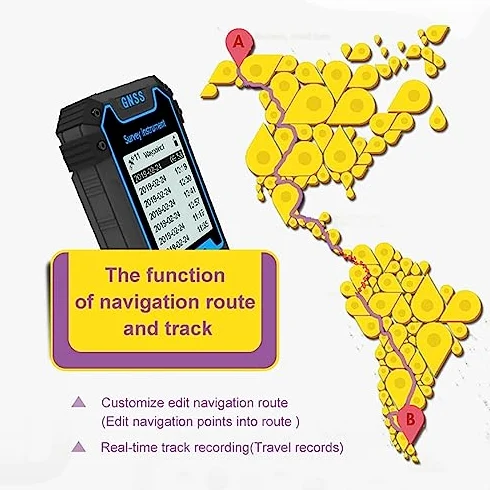 Dispositivo GPS de mano para navegación de alta precisión, medición de coordenadas, edición de ruta y seguimiento de altitud, ideal para topografía en bosques, tierras agrícolas, montañas, mineras y