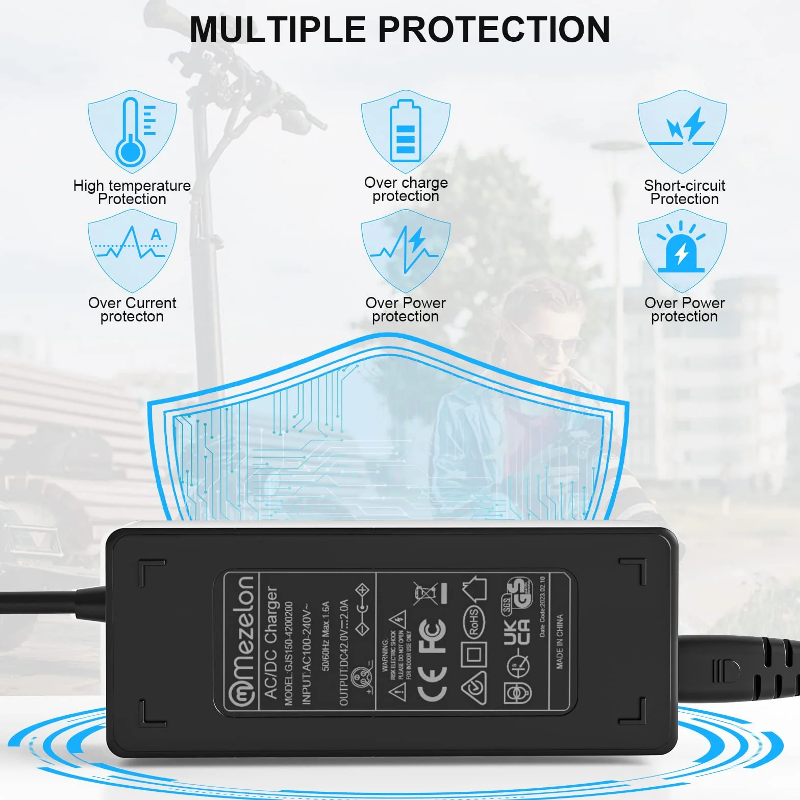 Cargador Patinete 42V 2A para Xiaomi M365 Pro Pro 2 1S Ninebot F40 F30 F20 ES1 ES2 ES4 ES3 E22E Batería 36V