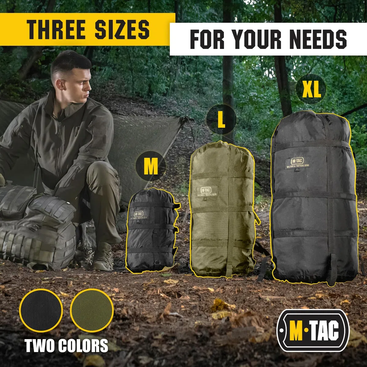 M-Tac Saco de compresión - Saco de Dormir - Bolsa de compresión - 40 litros - XL