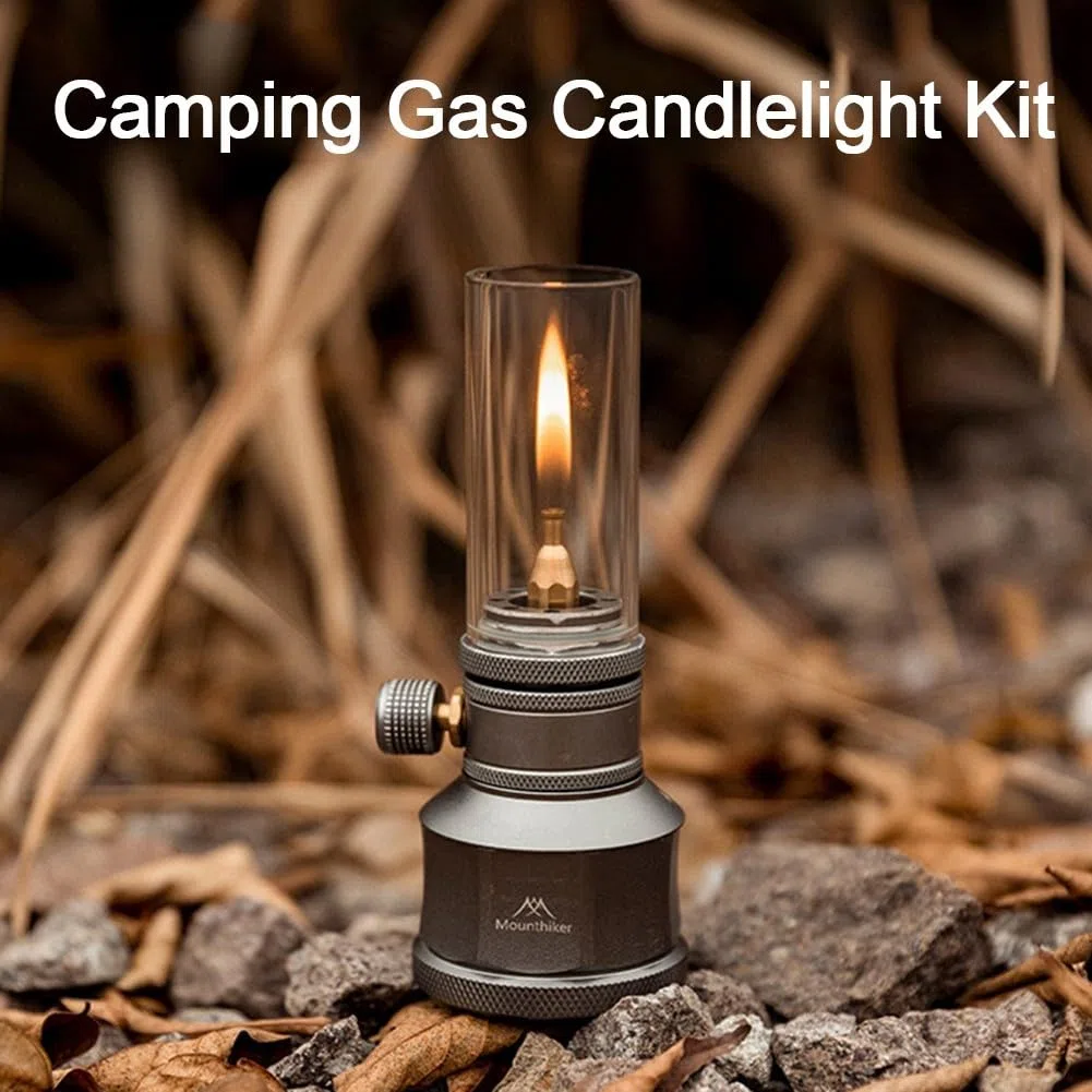 GLOBALHUT Linterna de gas portátil para exteriores, lámpara de gas de camping, kit de luz de vela para camping, senderismo y aventuras (linterna de gas), 9Q032TBE3O7LI4VY1LXTC