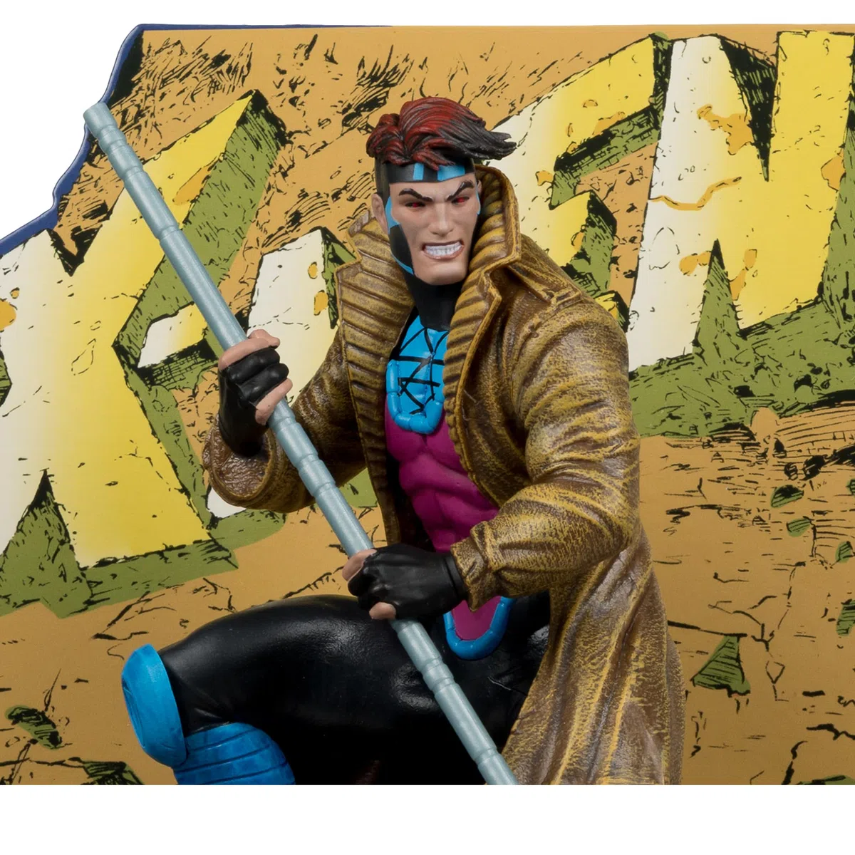 McFarlane Marvel Gambit - Juguete Coleccionable a Escala 1:10 con Escena (X-Men #1)