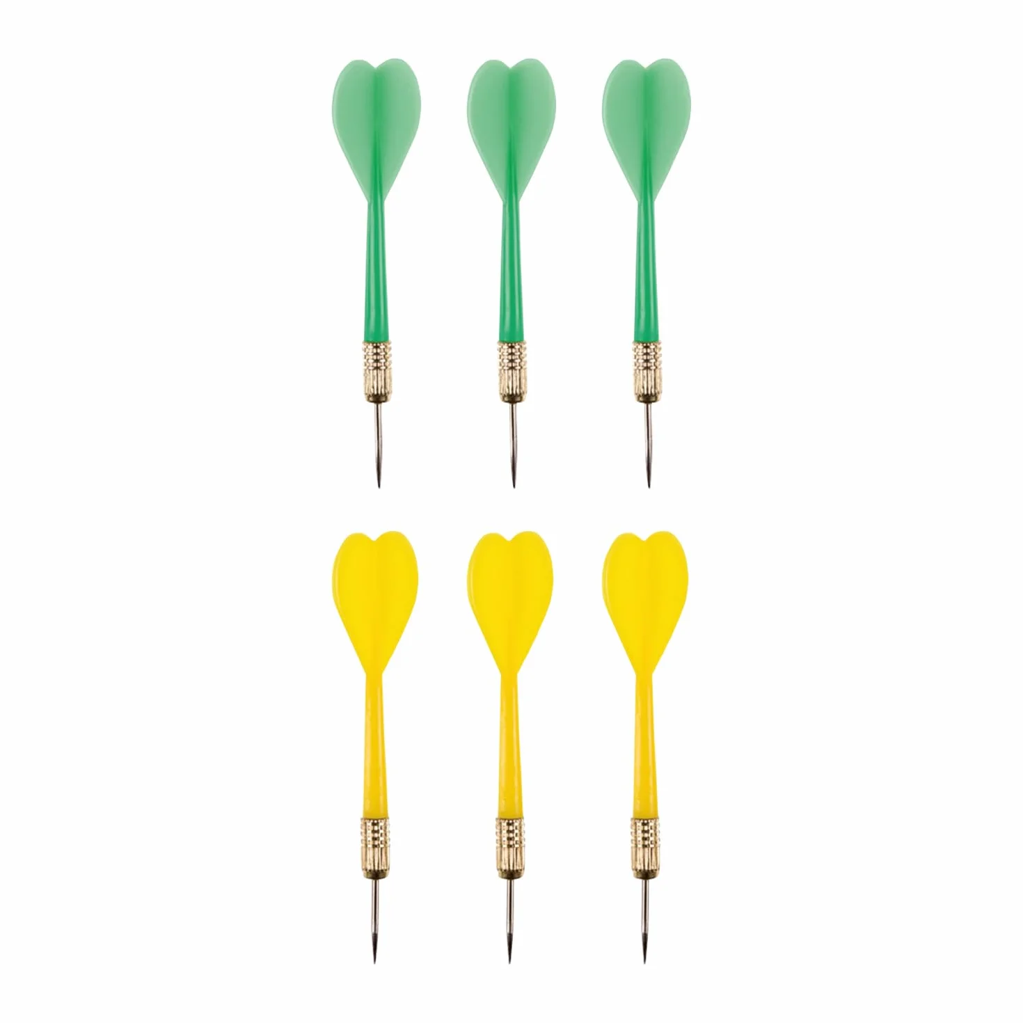 Idena 40375 - Diana para Colgar, Diana con 2 Caras, diámetro 29 cm, Incl. 6 Dardos en Verde y Amarillo e Instrucciones de Juego