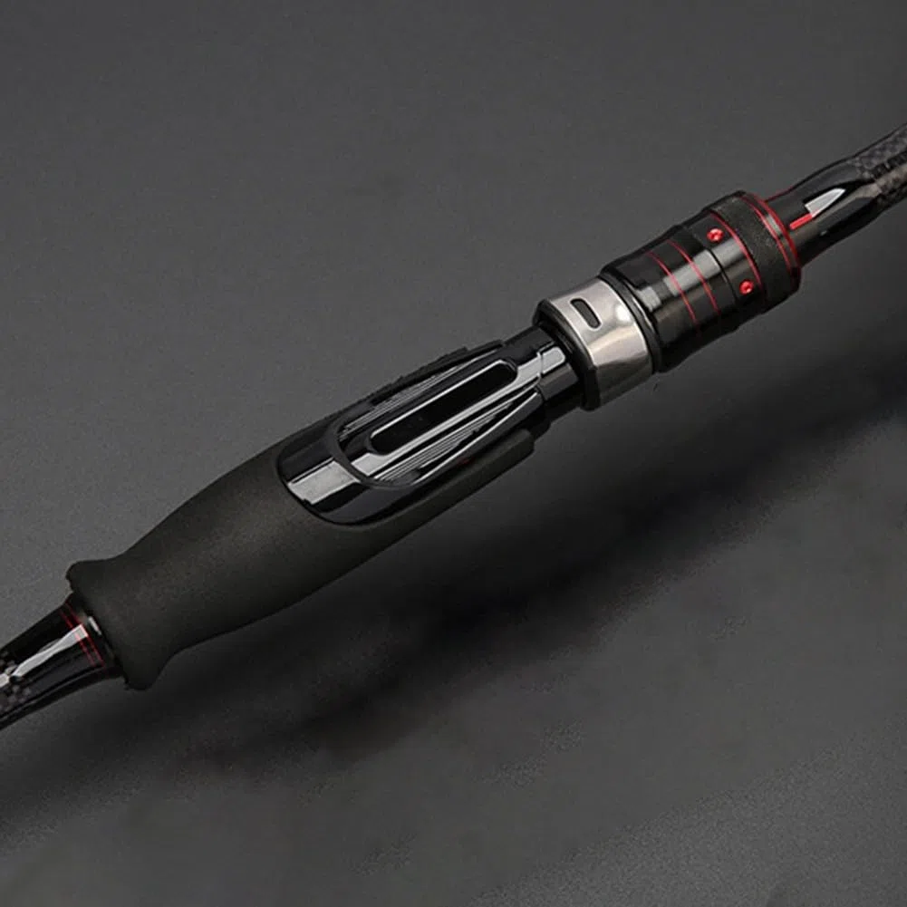 Caña de pescar telescópica de fibra de carbono elástica, ligera y portátil, ideal para pesca Luya Perch