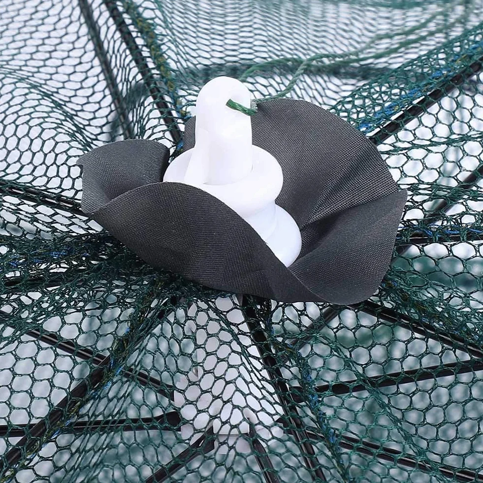 plplaaoo Red de Trampa de Pesca Port¨¢Til,Red de Pesca, 8 Agujeros Trampas Peces de Malla de Pesca Red de Pesca Plegable de Nailon para atrapar anguilas cangrejos, Langostas, camarones y cangrejos