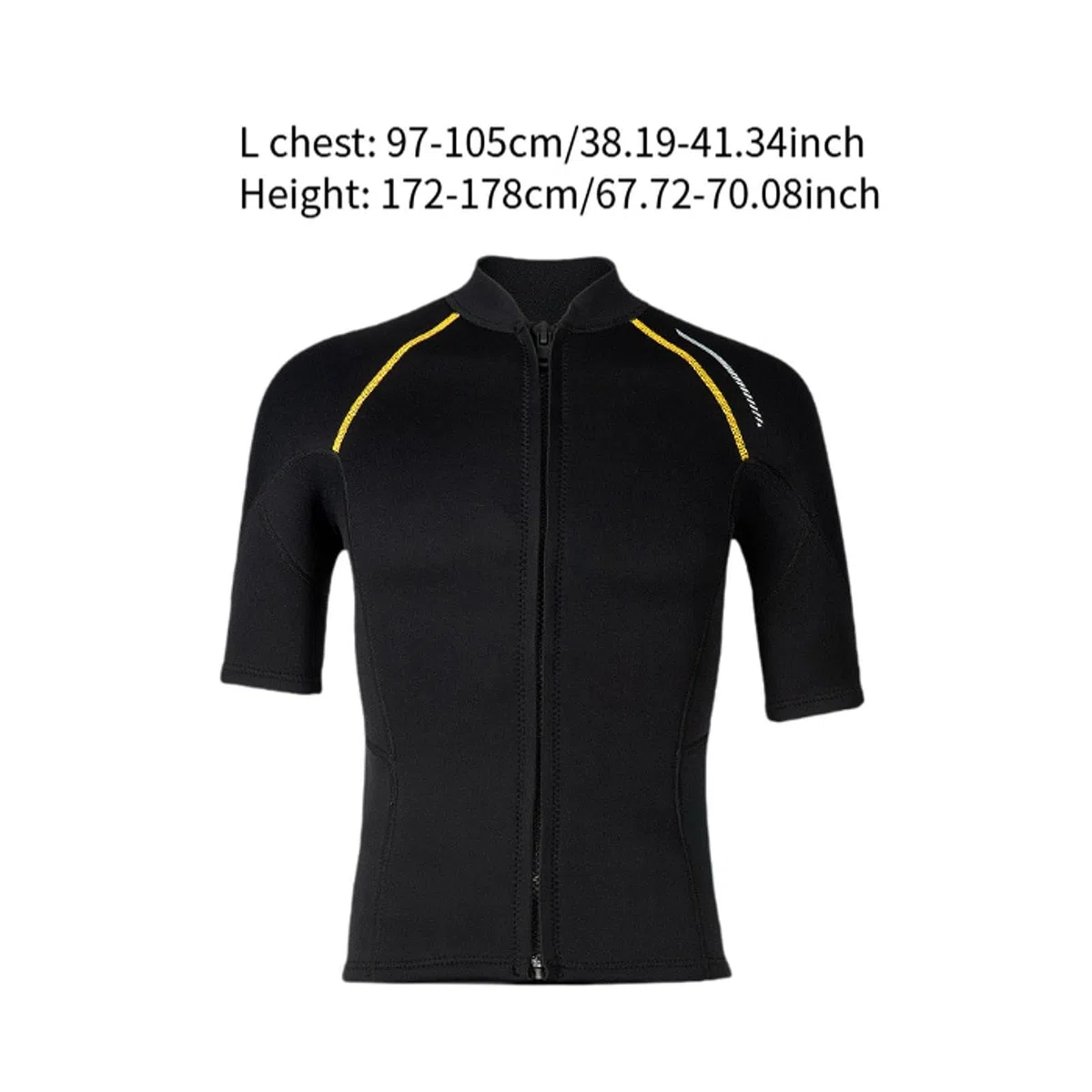 F Fityle Men Wetsuit 1.5 mm de Neopreno El Traje de Neopreno Mantenga el Traje de Buceo con Cremallera Frontal Caliente Traje de baño para el Canoa bajo el