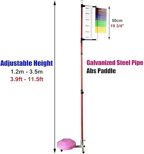 Entrenador de salto vertical para adultos, altura ajustable de 4 a 11 pies, soporte telescópico, herramienta de medición precisa, acero inoxidable para entrenamiento de baloncesto y voleibol