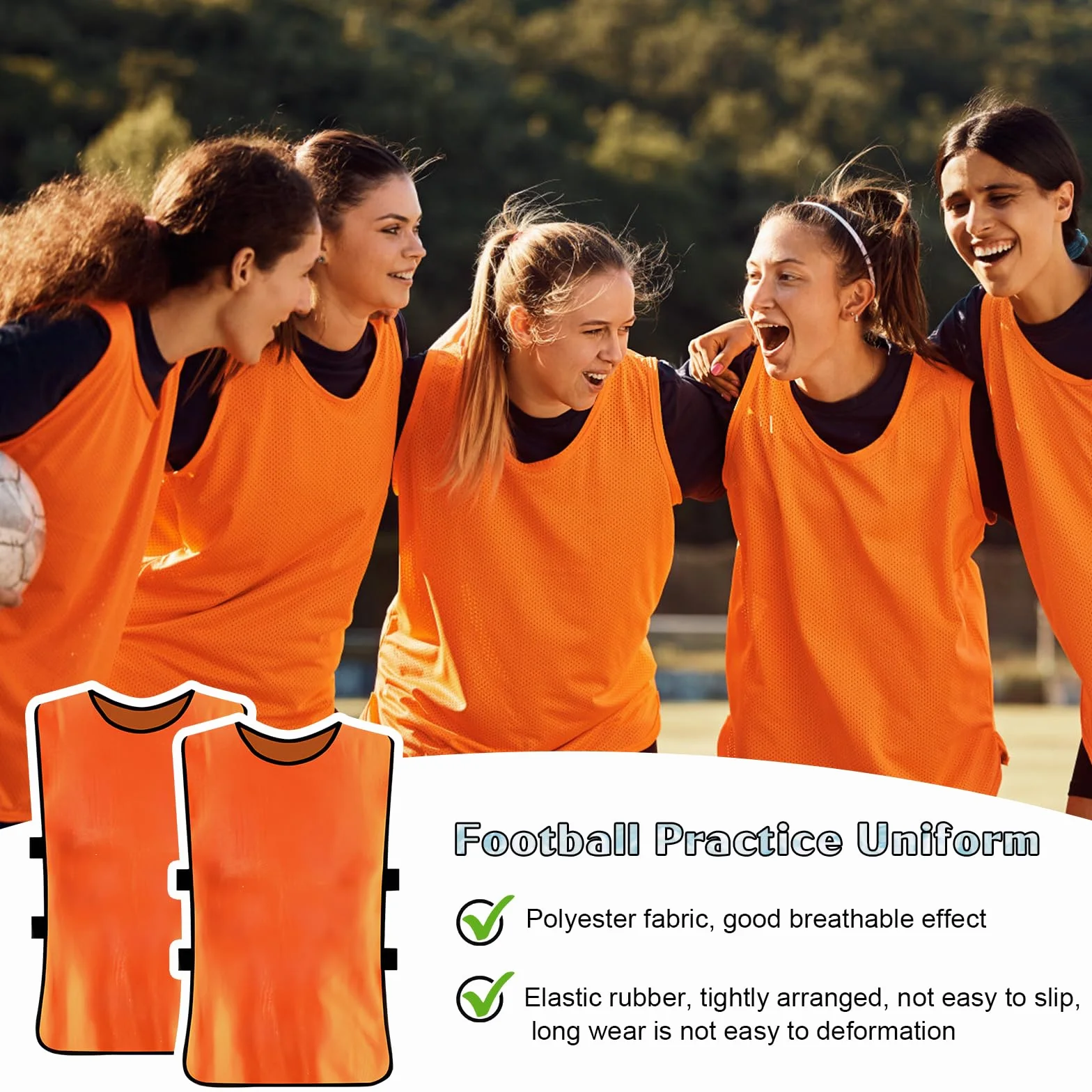 Rapidbok 6 Piezas Petos Futbol Adultos Chaleco Entrenamiento Transpirable Verde XL
