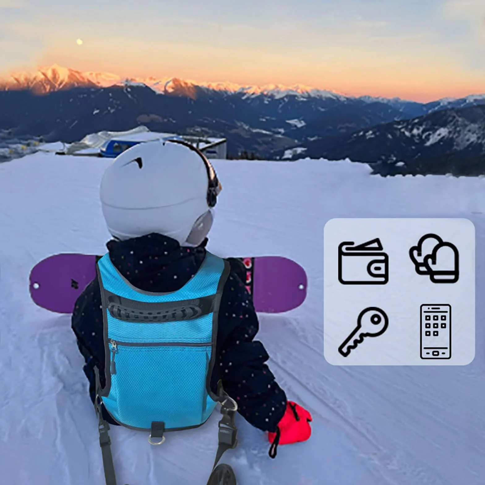 Arnés de esquí para niños con correas absorbentes de golpes, arnés de snowboard