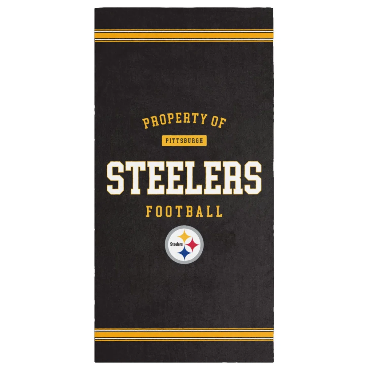 FOCO NFL - Toalla de playa PROPIEDAD DE Pittsburgh Steelers Football