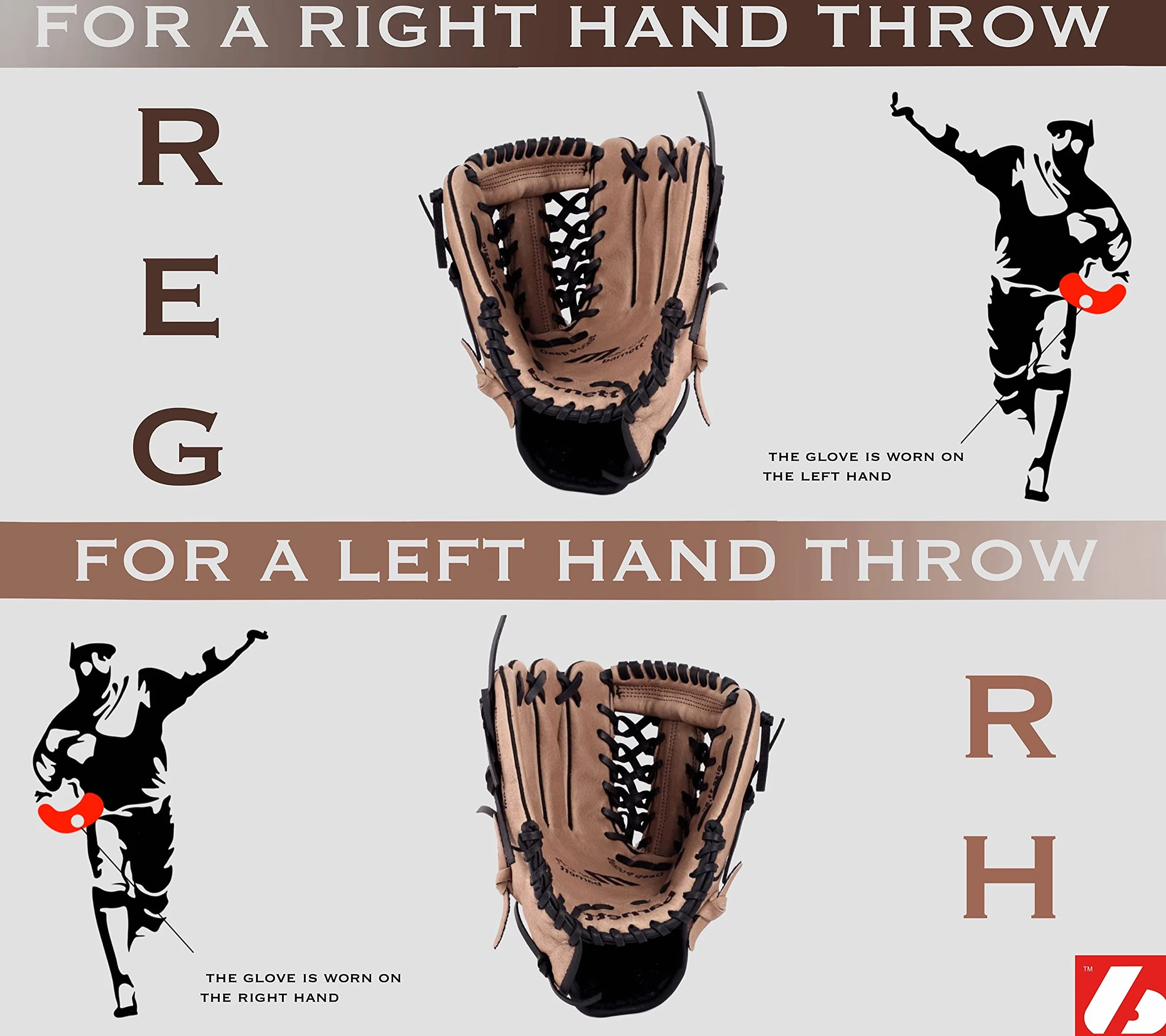 BARNETT JL-105 – Guantes de béisbol, outfiled
