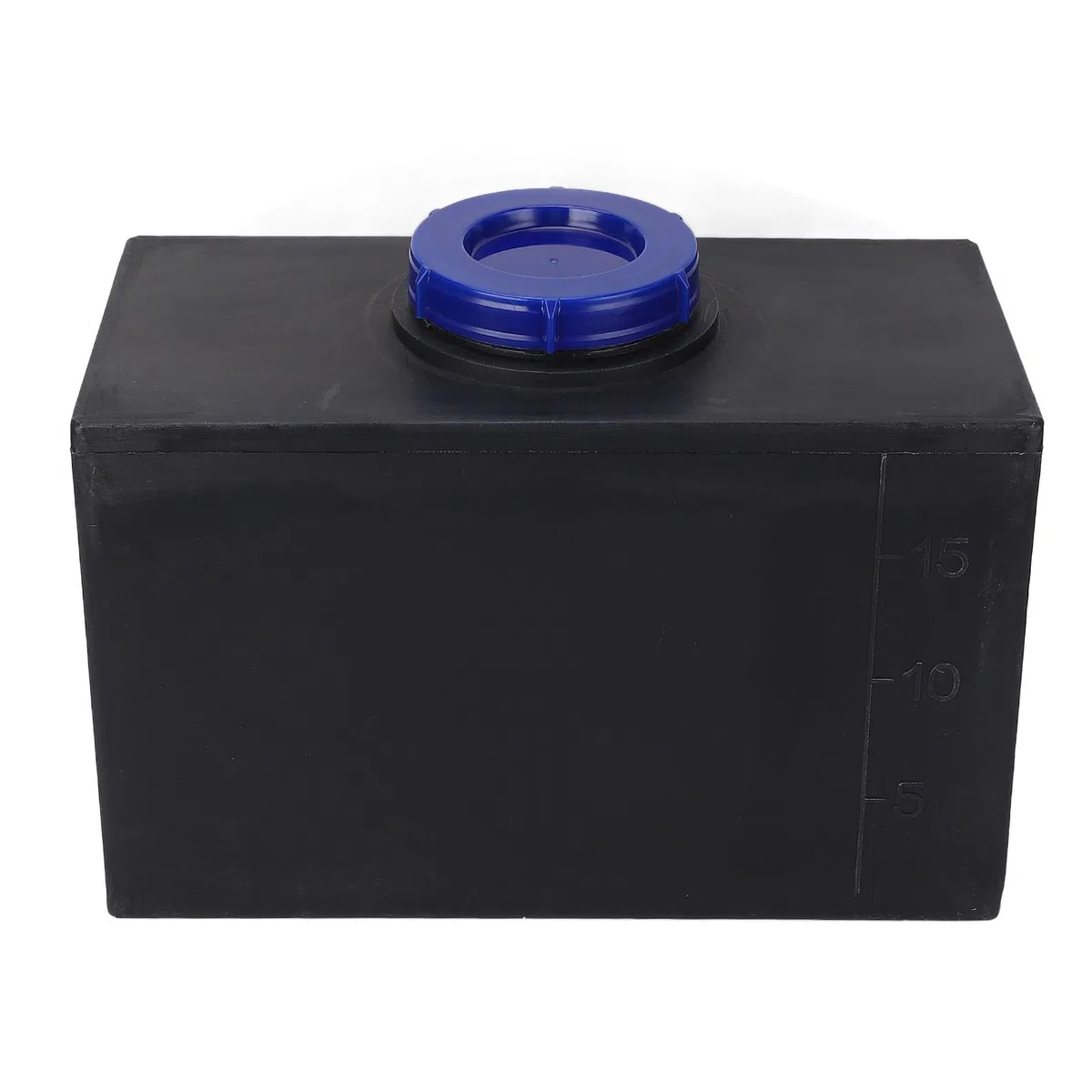 Depósito de agua de 5 galones, tanque de agua para autocaravana, color negro, resistente al frío, tanque de almacenamiento de agua cuadrado para remolques, barcos, yates, 15,7 X