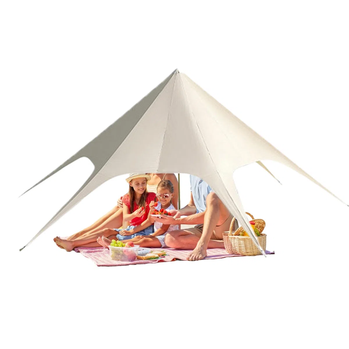 Tienda de campaña para actividades al aire libre – resistente al agua protección solar para viajes – amplio refugio de picnic con protección UVF50+ para actividades al aire libre, senderismo, viajes