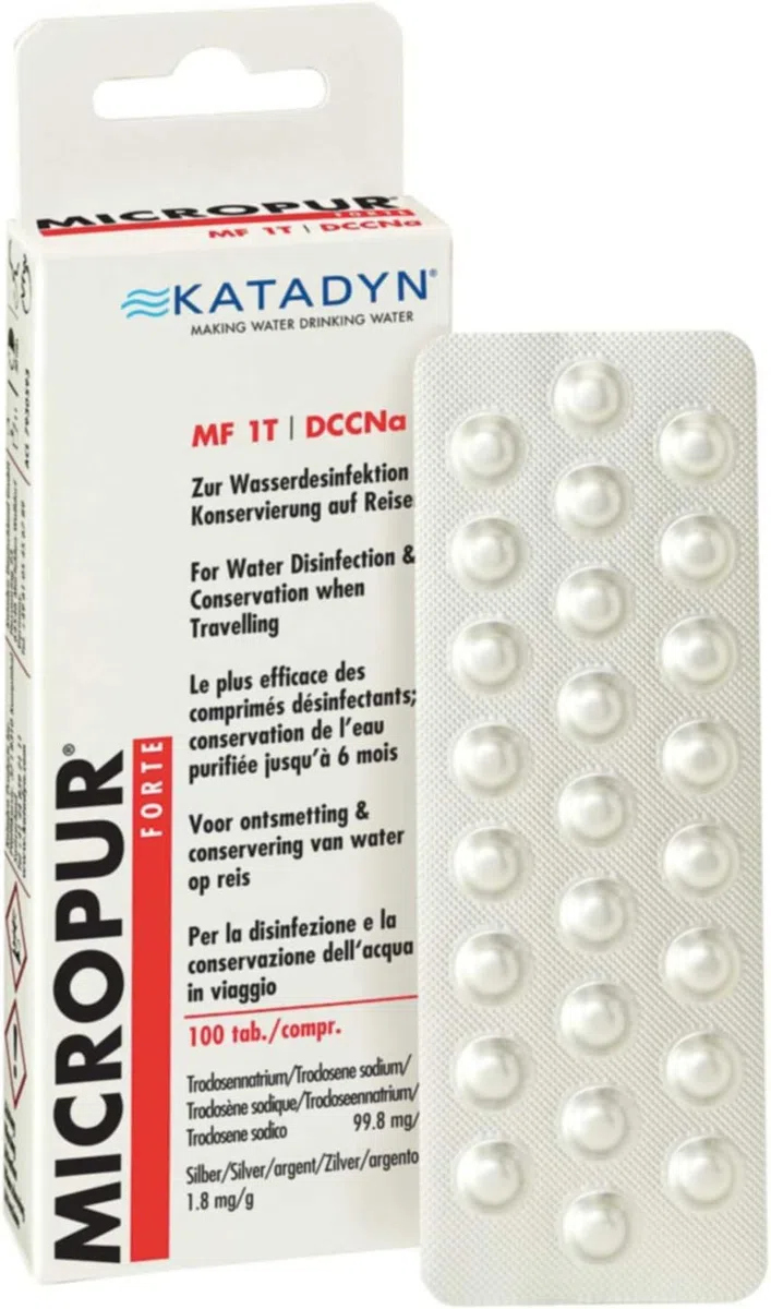 Katadyn Micropur Forte MF 1T – 100 Pastillas Potabilizadoras de Agua