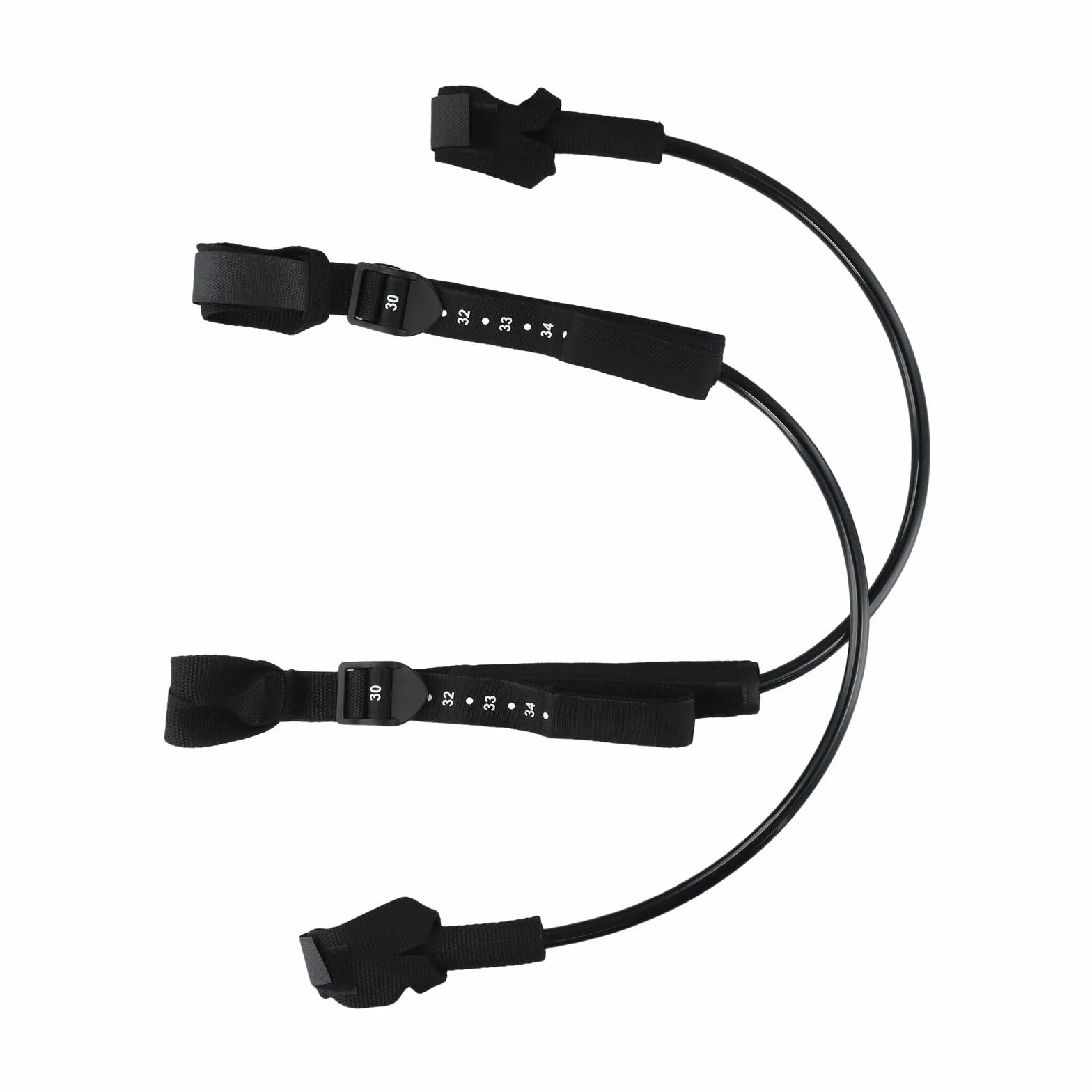 Arnés de Windsurf Antideslizante Ajustable Paquete de 2, Poliuretano, 22-28 Pulgadas, Negro