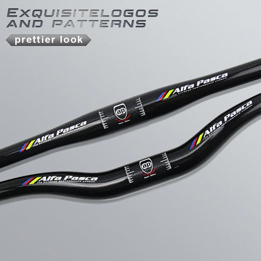 Alfa Pasca manillar de carbono negro manillar bicicleta montaña 3K manillar carbono mtb 31.8x600mm