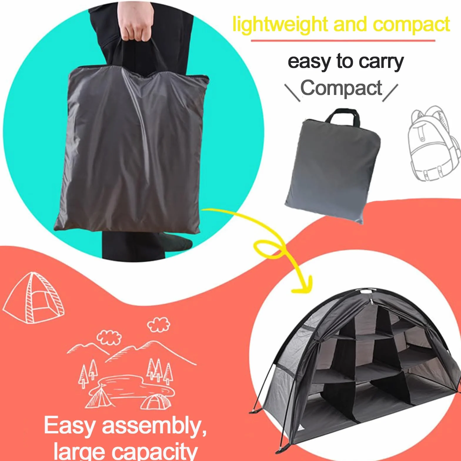 Armarios De Camping, Armarios De Camping Plegables con Compartimentos De Almacenamiento, Cocina De Camping Al Aire Libre, Armarios De Cocina De Camping Plegables con Estructura De Aluminio