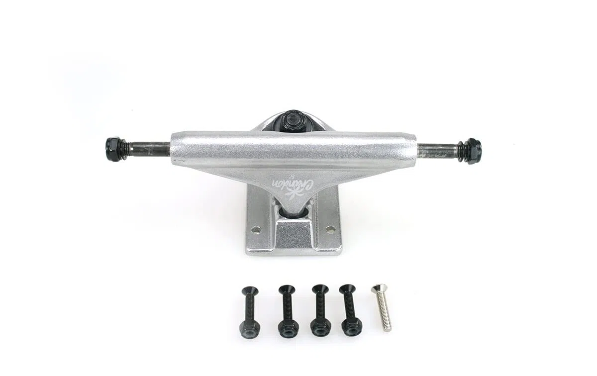 SKCFLORIDA-5,25-Raw Incluye 2 Packs Trucks Eje 5'25 Pulgadas (Longitud 20,5 cm) - Valido Principiantes y Profesionales y Todos los Skateboard del Mercado (5'25)