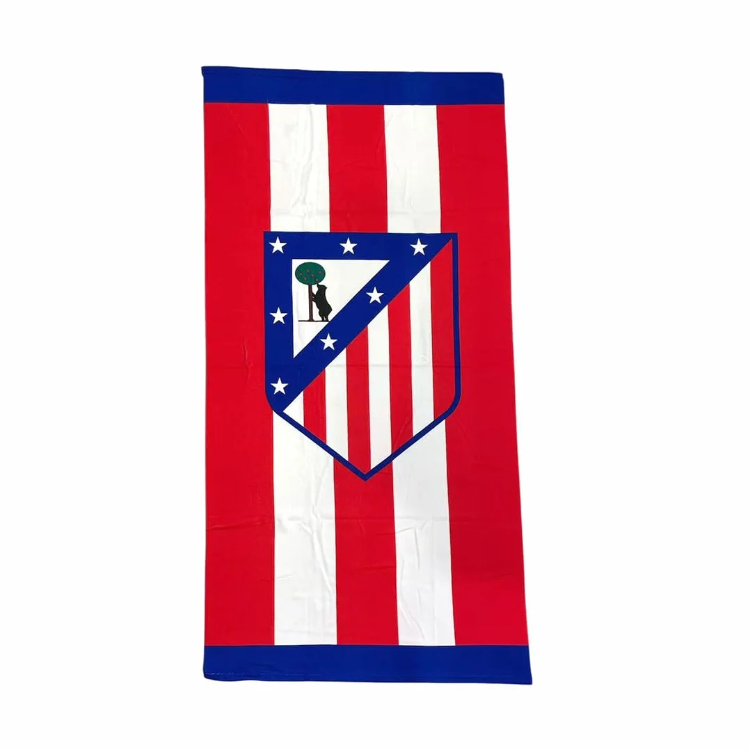 Toalla Regalos Fútbol AT Madrid, Productos Exclusivos para Fans del Atleti, Regalos Ideales para Aficionados del Fútbol, Accesorios, (Algodón)