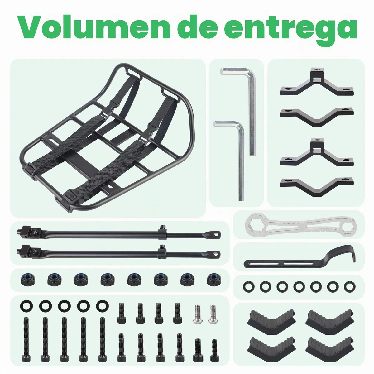 ZUKKA - Portaequipajes de bicicleta delantero - Carga máxima de 15 kg - Aleación de aluminio - Apto para bicicletas de 24-29 pulgadas 700C para bicicleta de montaña y bicicleta de carretera