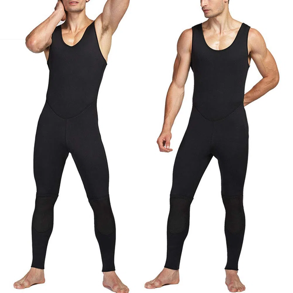 Traje de Neopreno sin Mangas para Hombre, Monopiece Wetsuit 3mm Traje de Buceo Neopreno Ajuste cómodo para Verano, Vacaciones y Buceo
