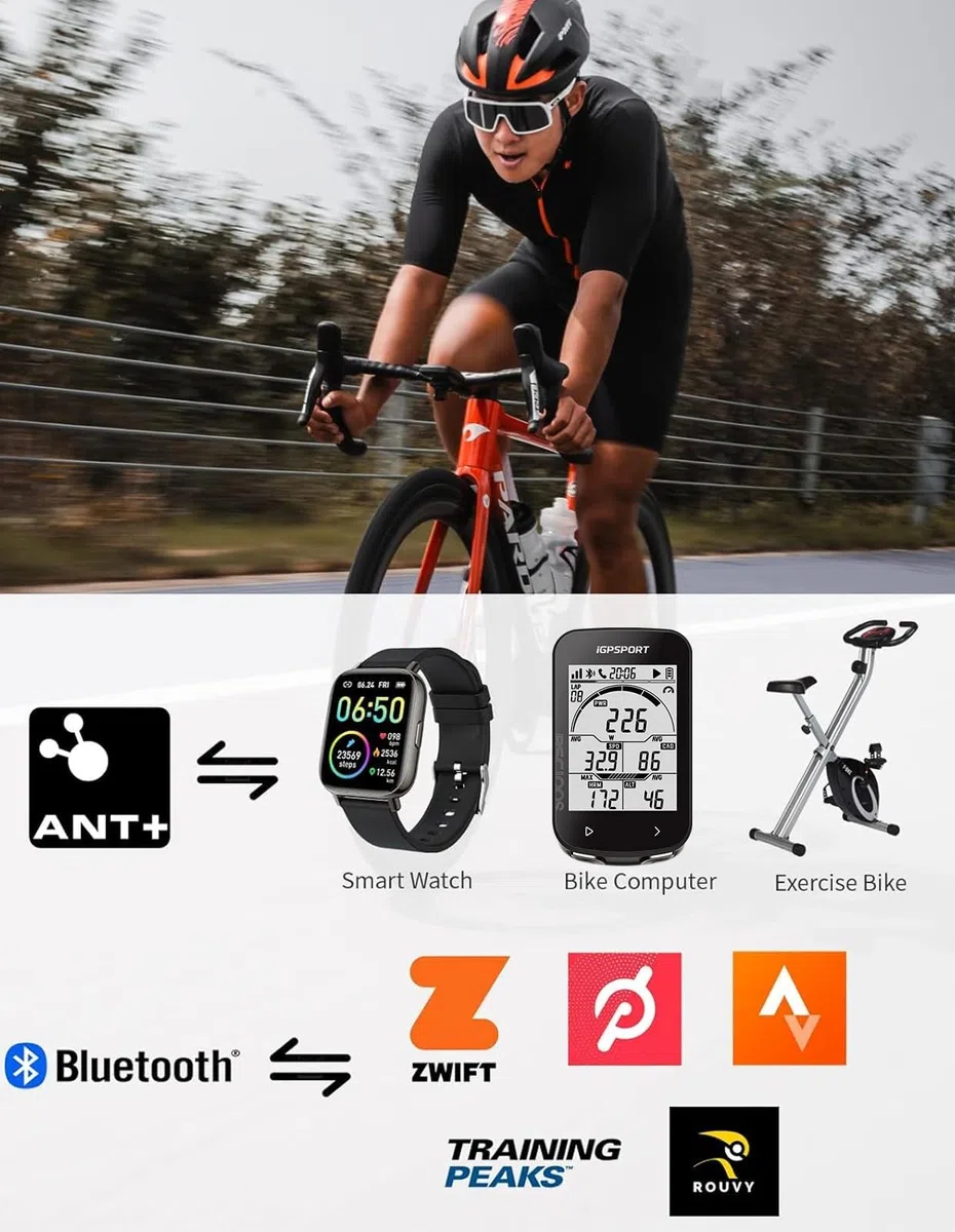 iGPSPORT SPD70 Velocímetro para Bicicleta / CAD70 Sensor de Cadencia para Bicicleta, 300 Horas de Autonomía, Bluetooth 5.0 Ant+, Impermeable IPX7,Kit CAD70 SPD70