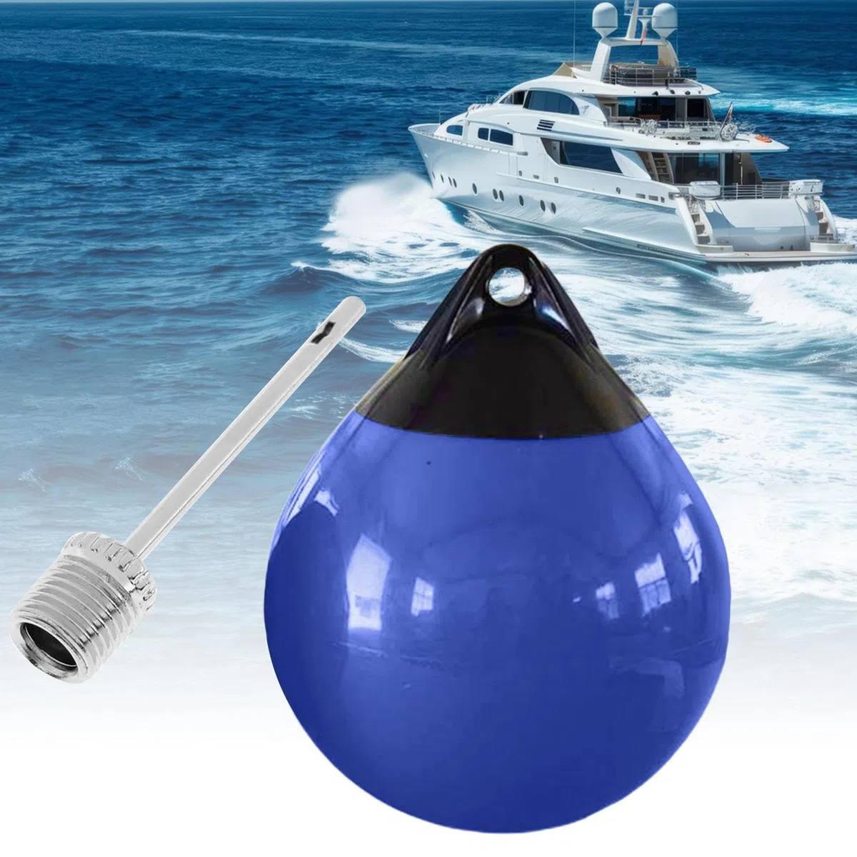 Boya de amarre inflable anticolisión flotante | Defensas de barco bola de parachoques de muelle, para marinas, veleros, esquiadores, lanchas motoras, pesca, wakeboard, mar, río