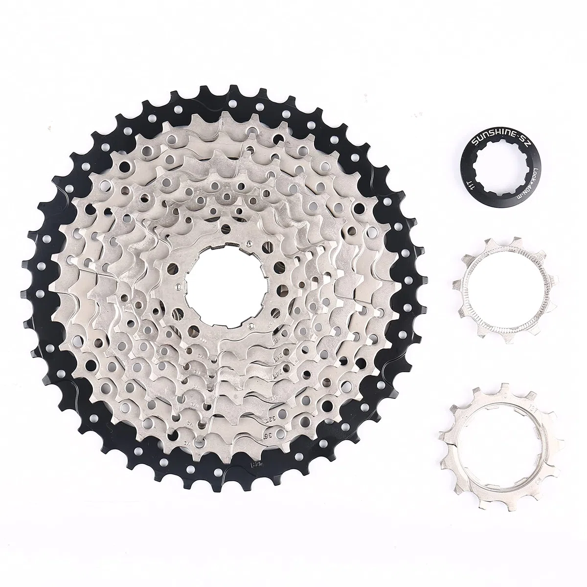 Cassette 10 velocidades, 11-42T, 10 velocidades, con Tornillo B Alargado, para Bicicleta de Carretera, Bicicleta de Carretera Plegable