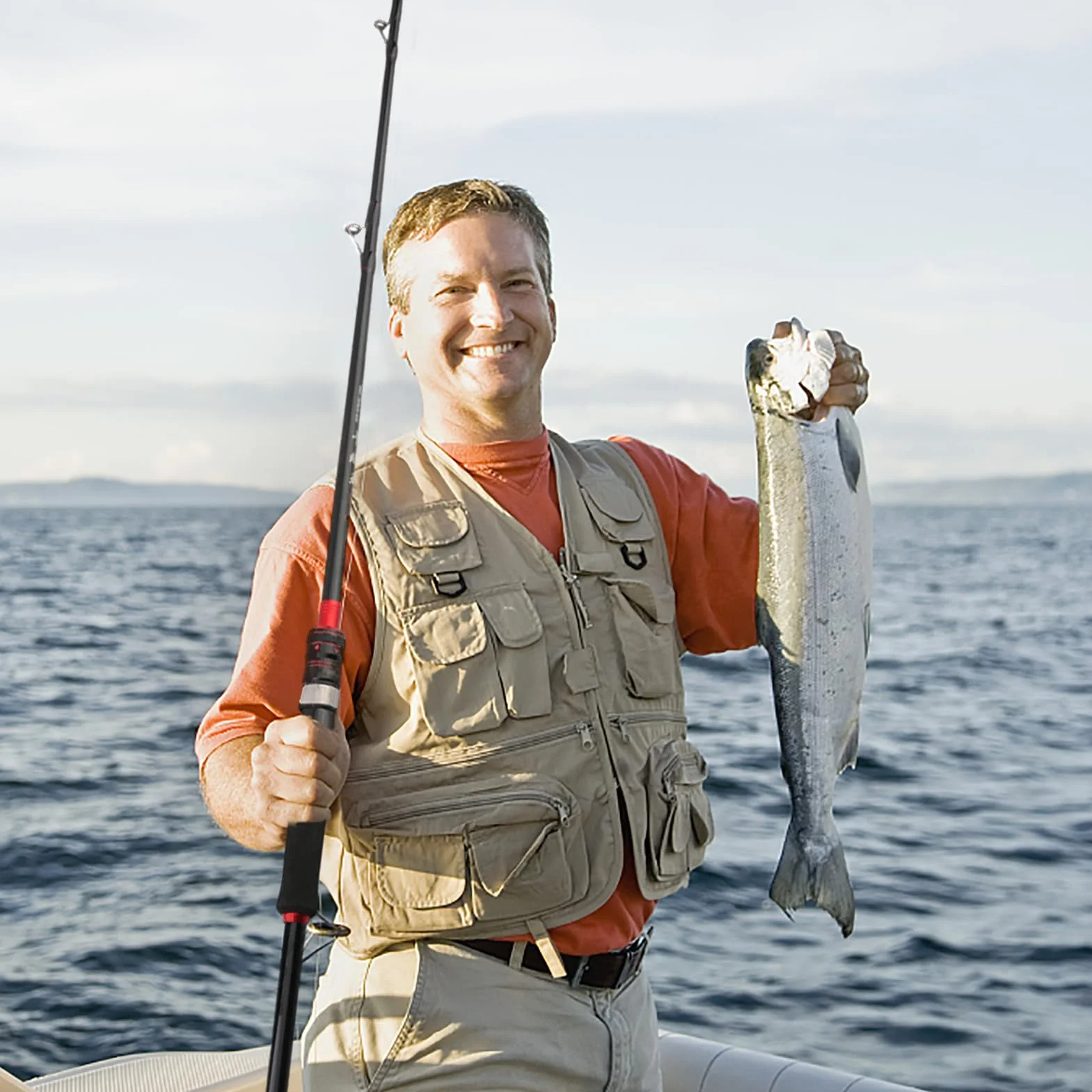 Caña de pescar Baitcasting – Caña de pescar de carbono ligera, construcción duradera y delicada, control suave de la línea | Equipo de pesca profesional para ríos, barcos, mares y marinas