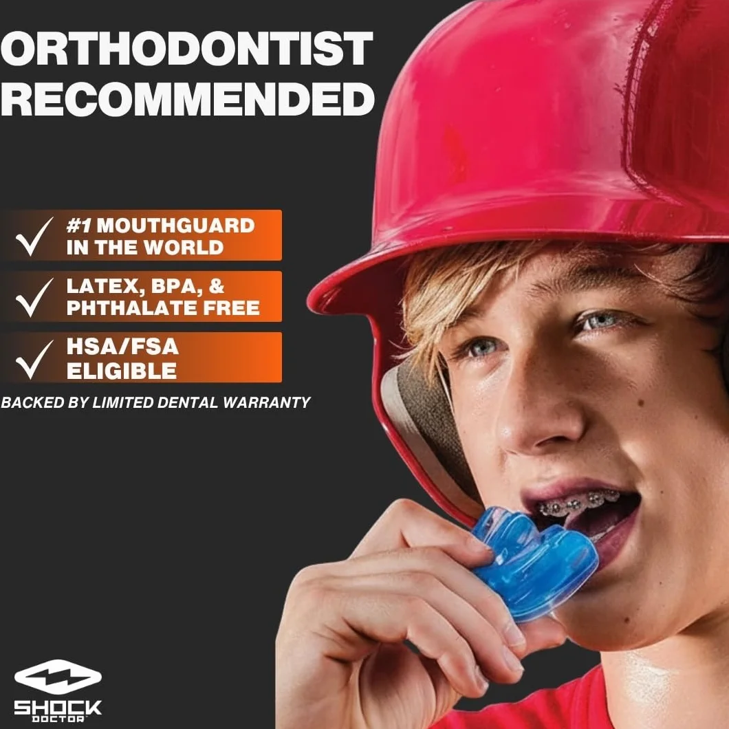 Shock Doctor Single Braces - Protección de Boca de Multi - Deporte