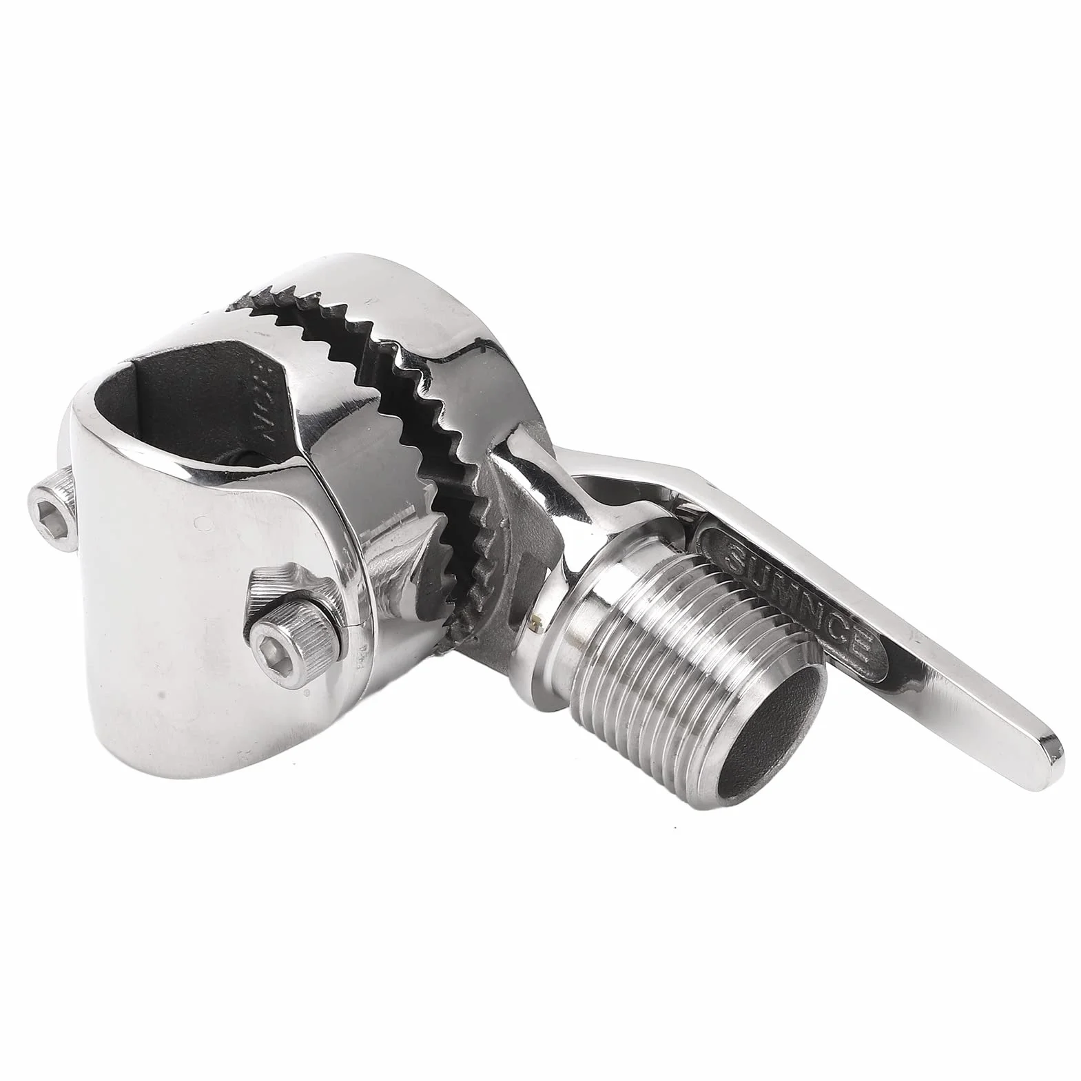 Soporte de Antena VHF Marina, Base de Trinquete Ajustable de Acero Iidable para Rieles de 7/8 a 1 Pulgada,Piezas para barcos y yates