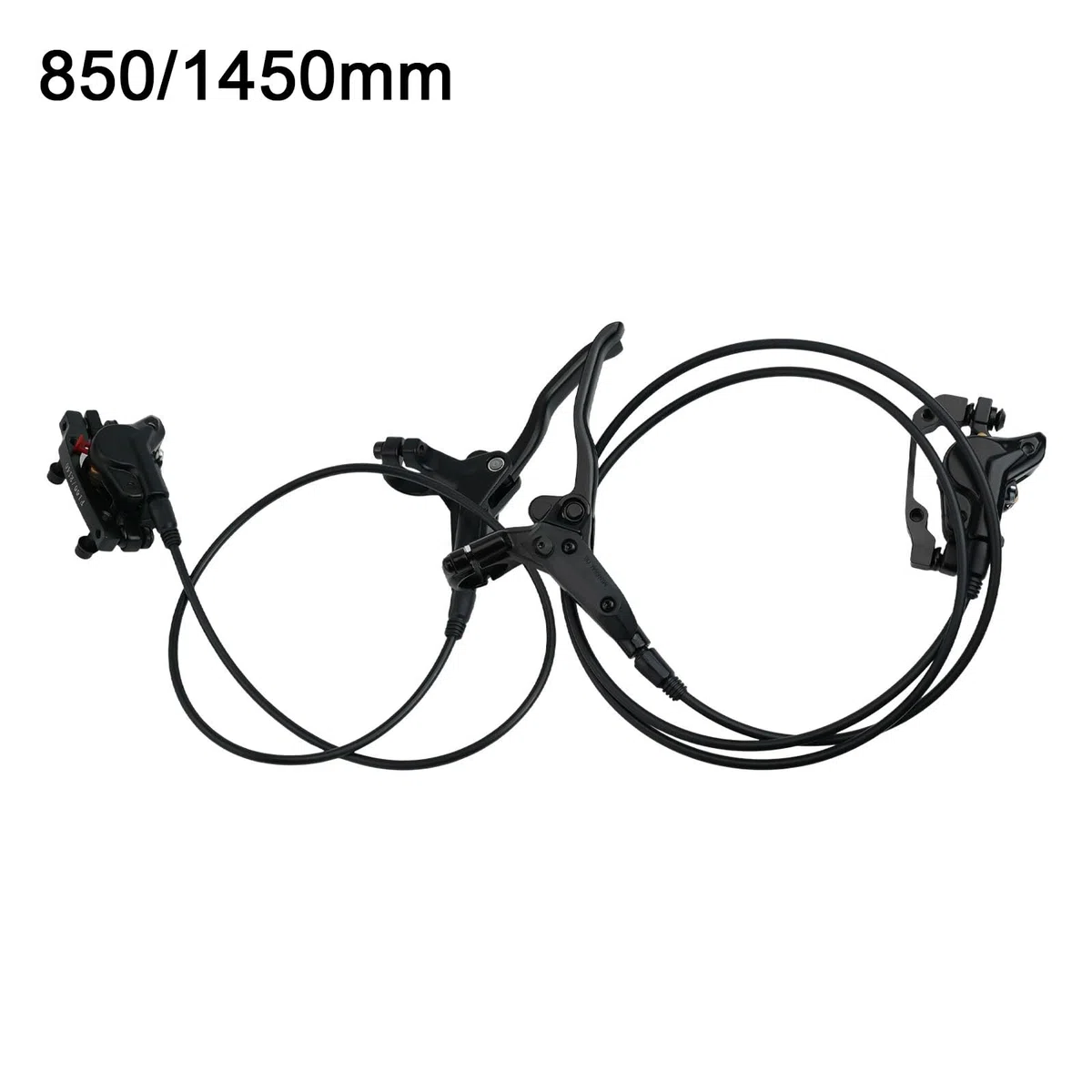 Juego de frenos hidráulicos para bicicleta de montaña, frenos de disco para bicicleta, juego de frenos de disco para bicicleta de 160 mm, para delantero 850 mm y trasero 1350 mm, juego de