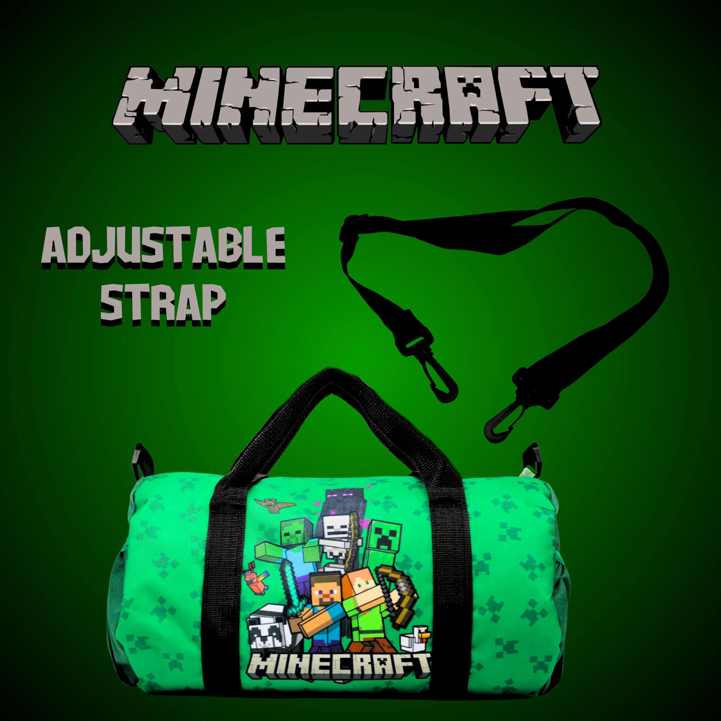 Minecraft Bolsa Deporte, Bolso Gimnasio Niños, Bolsa Equipaje Infantil, Regalo