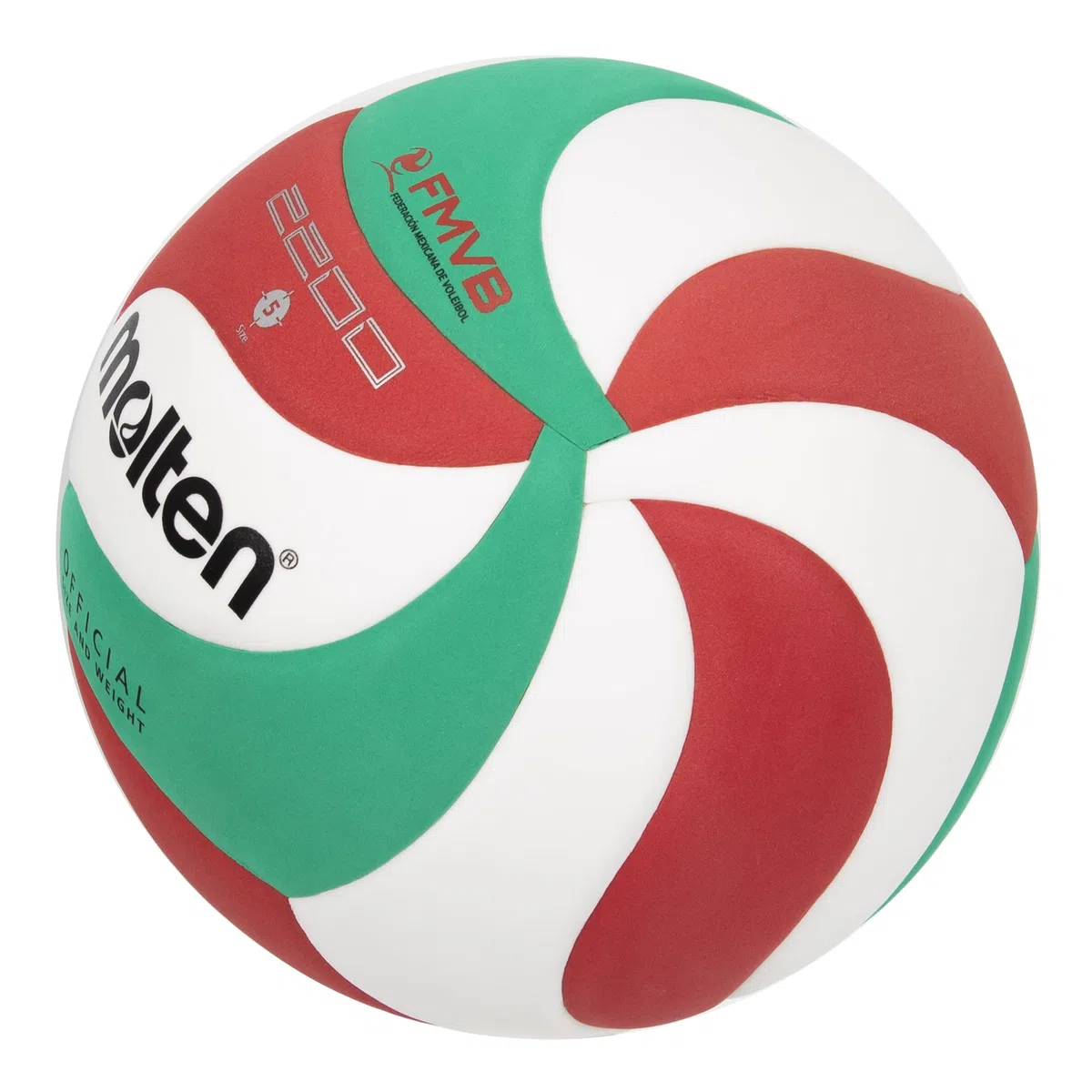 Molten VM2200 Balón de Voleibol White/Green/Red 5
