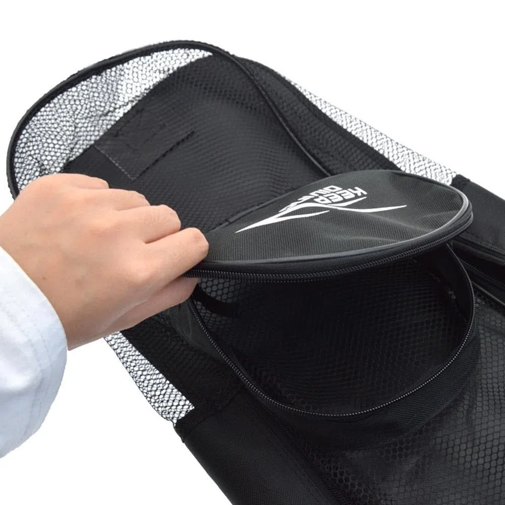 Bolsa de malla para equipo de esnórquel, bolsa de malla extra grande para playa, cómoda correa de hombro para buceo, aletas de esnórquel, aletas largas y otros equipos de Freedivng