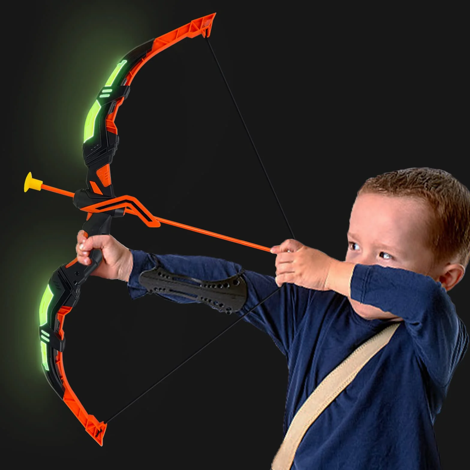 RedCrab Arco y Flecha para Niños con Luces LED, Juego de Juguetes de Arco y Flecha con 10 Ventosa Flechas, 1 Arco, 1 Estante de Flecha y Carcaj, Juego de Interiores y Exteriores para Niños