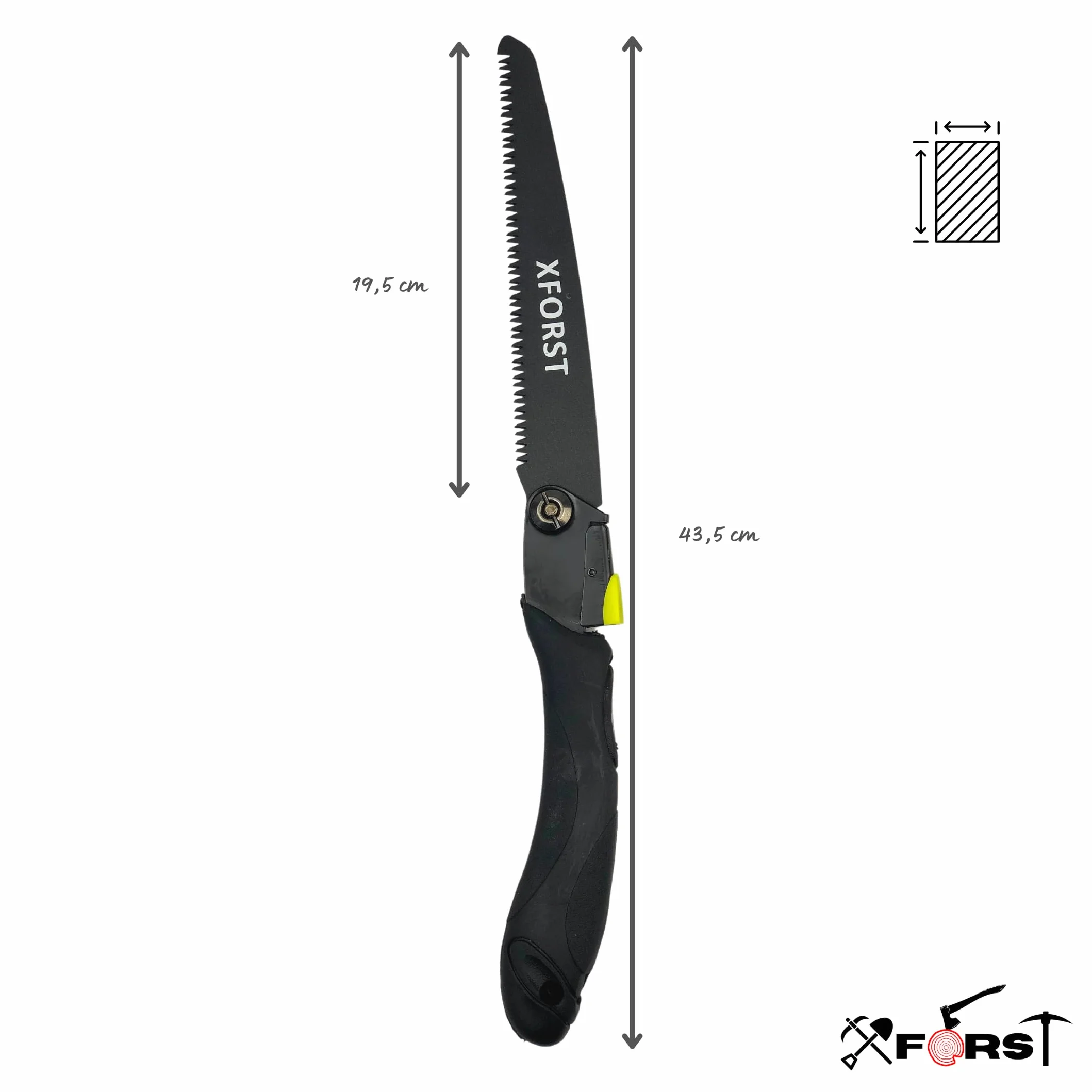 Xforst Pack: Hacha AG1 + Sierra Plegable FS24 – Combinación Outdoor, Camping, Bushcraft y Jardinería