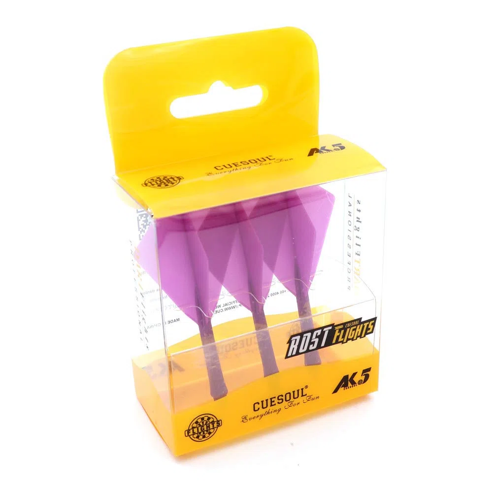 CUESOUL Rost Eje de dardo Integrado y Plumas Medianas, Forma de Diamante, Juego de 3