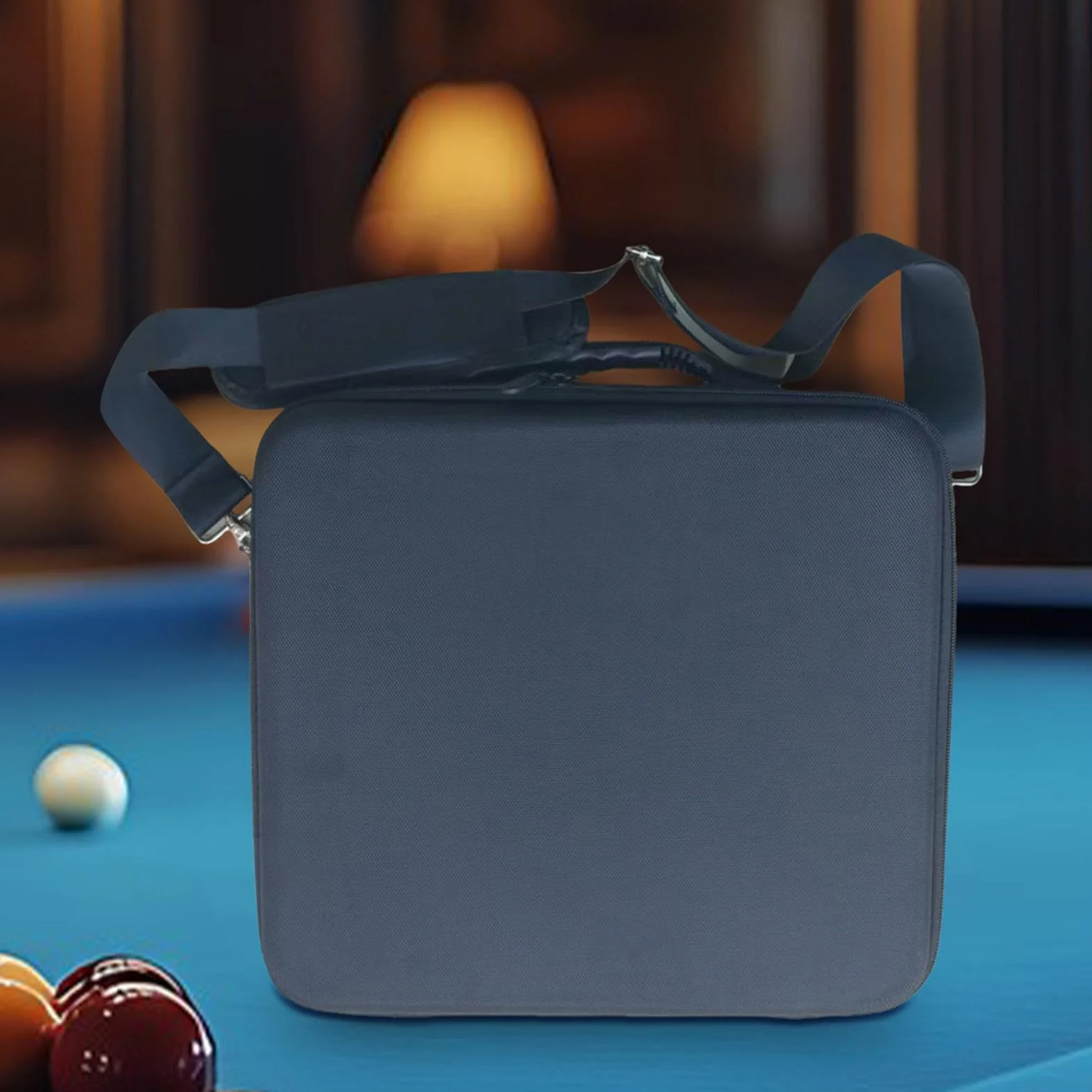 Billiard Case Travel Bag for Pool Balls Lightweight Carrying Bag 13.78x13.78x3.15 Inches