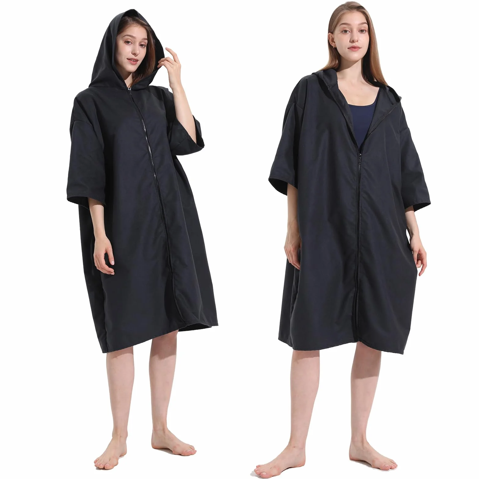 Pahajim Poncho Surf Adulto Toalla Microfibra Grande Albornoz de Secado Rápido Cambiador Playa para Surf,Natación,Deportes Acuáticos