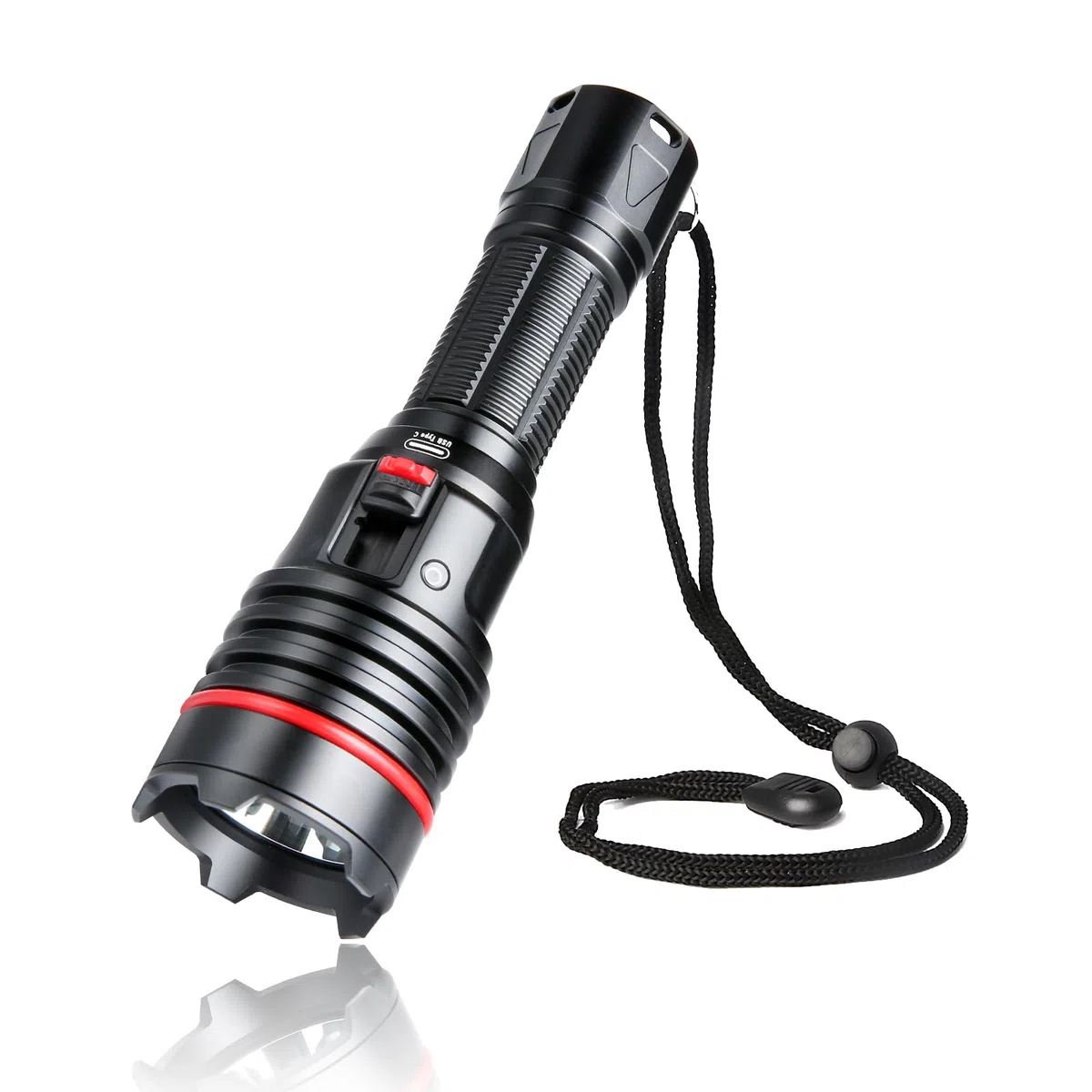 Linterna de Buceo Profesional, 2000 Lúmenes, 100m, Carga USB-C, Ideal para Deportes Subacuáticos