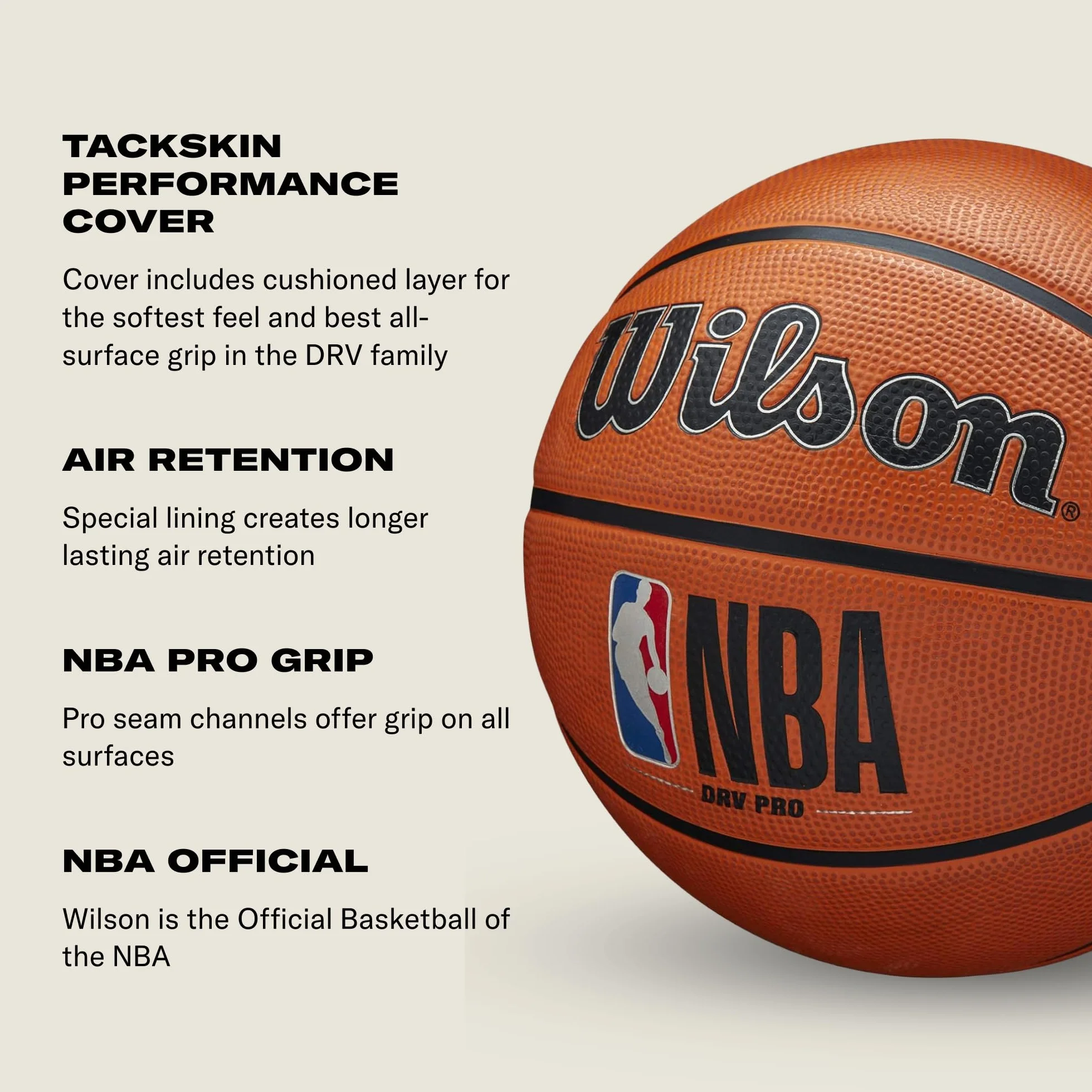 Wilson Pelota de baloncesto NBA DRV PRO DRIP Exterior Caucho Tackskin Tamaño 7 Verde