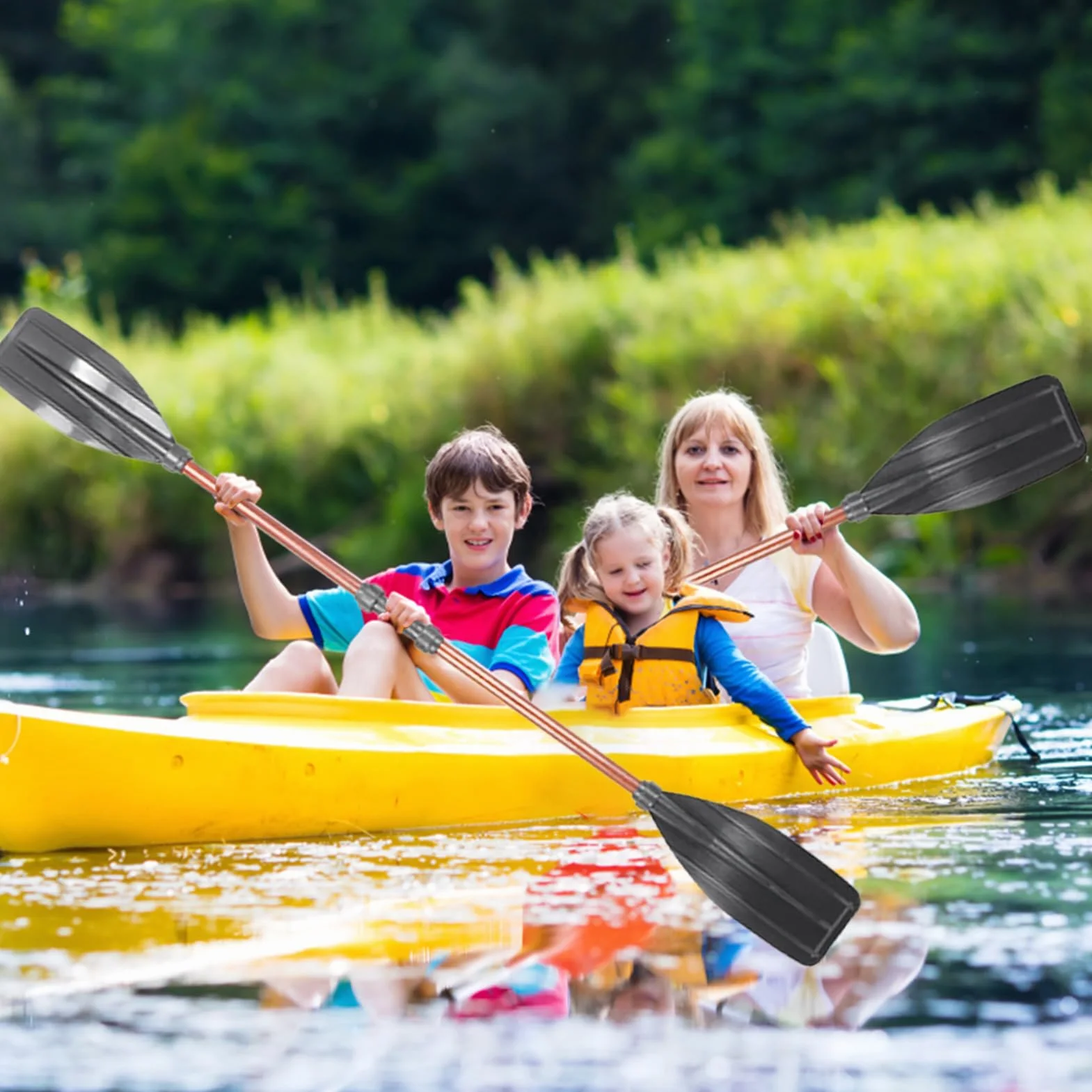 Kayak Paddle Aluminio PP Blade Remo Doble Paleta Separable Antideslizante