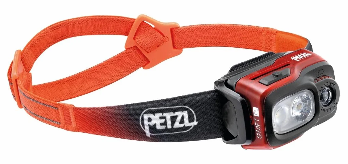 PETZL - Linterna SWIFT RL - Unisex, Naranja, Talla Única