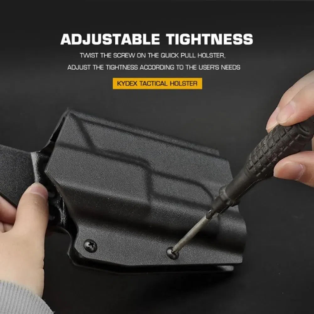Kydex Funda Táctica Ligera para G 17/19/19X/45 con TLR-1 Linterna Pistola Funda De Liberación Rápida QLS Kit Airsoft Gear