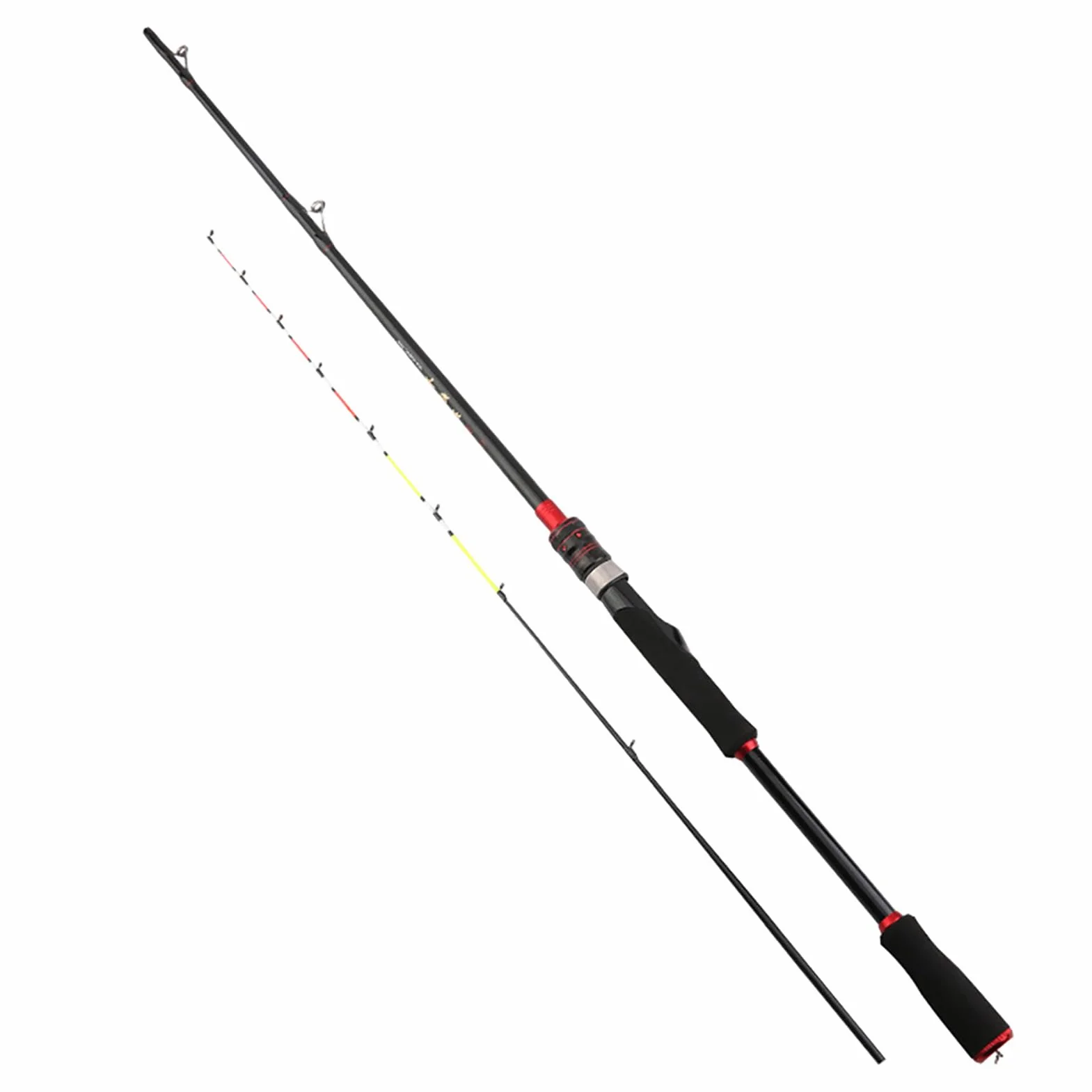 Caña de pescar Baitcasting – Caña de pescar de carbono ligera, construcción duradera y delicada, control suave de la línea | Equipo de pesca profesional para ríos, barcos, mares y marinas