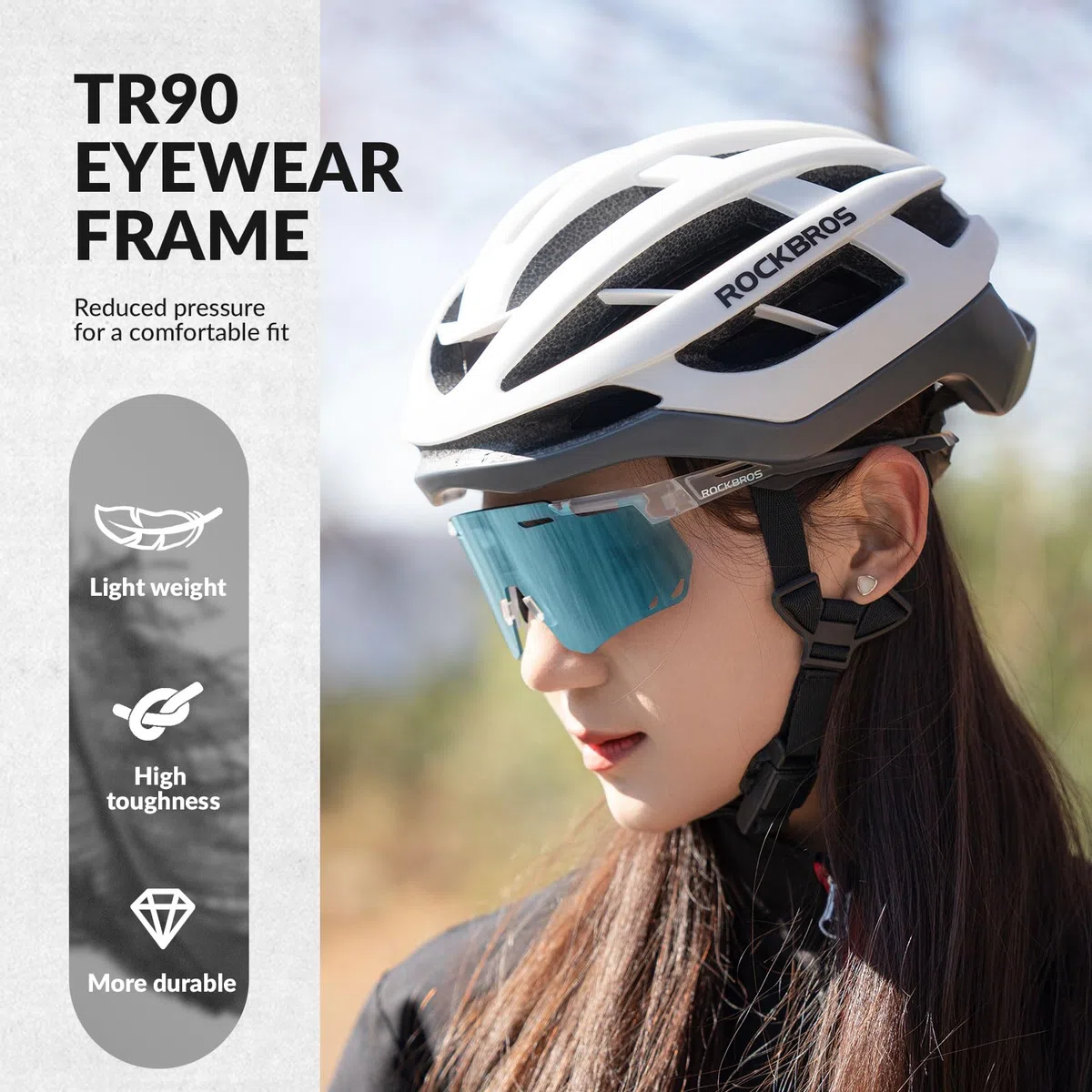 ROCKBROS Gafas Ciclismo Fotocromáticas TR90 Montura para Hombre Mujer, Gafas Bicicleta UV400 Protección Gafas de Sol Deportivas para MTB Running Escalada Deportes al Aire Libre