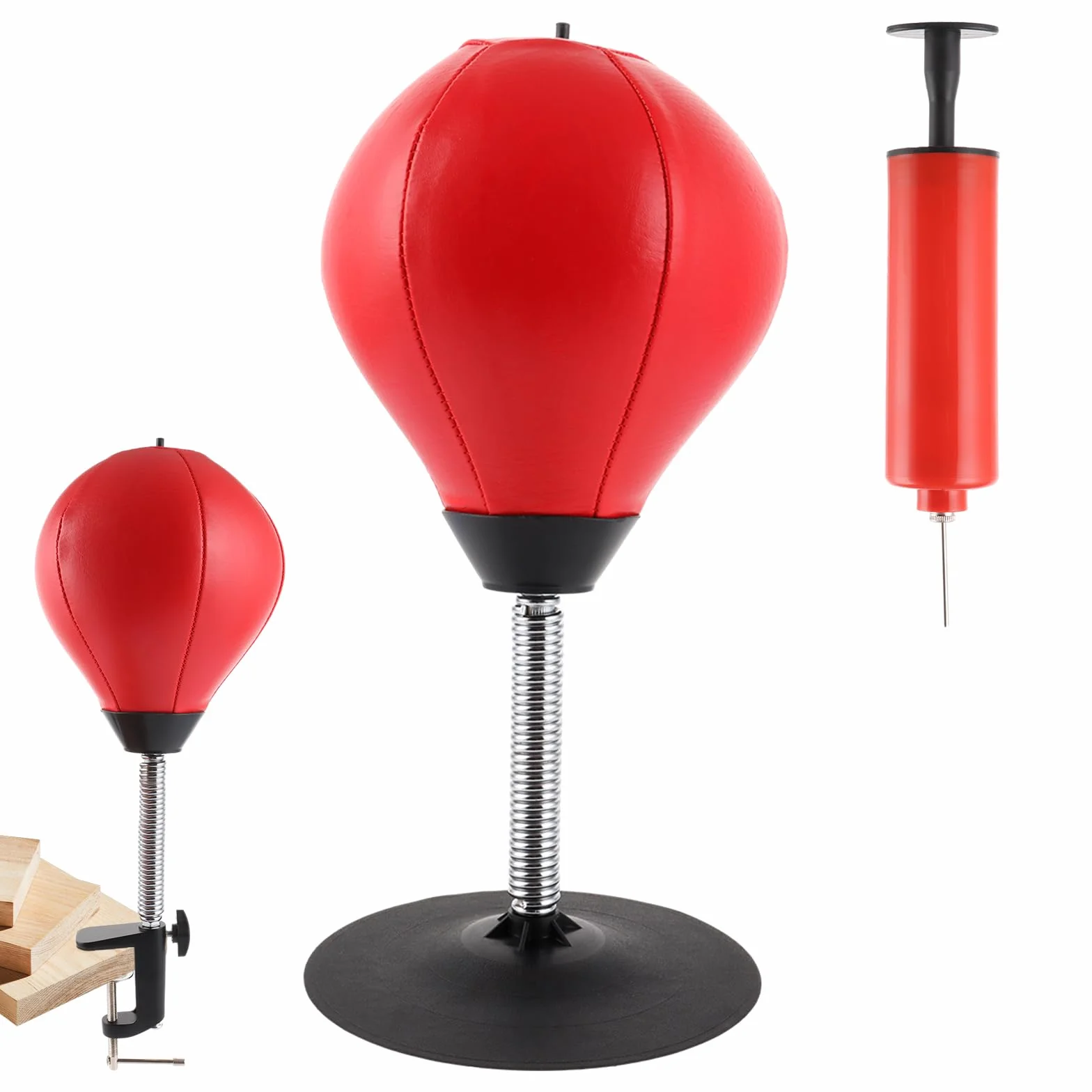 Saco de boxeo para escritorio con abrazadera de mesa y ventosas fuertes para niños