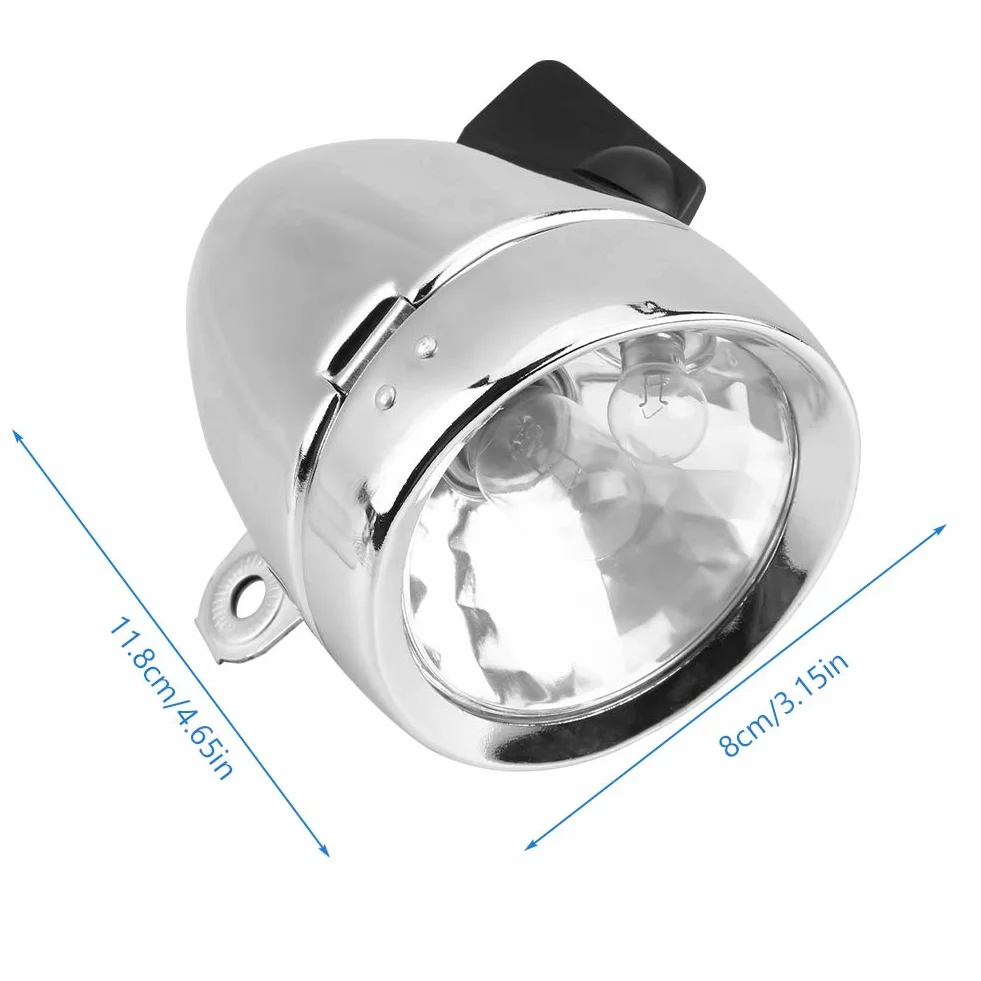 Qii lu 12V 6W generador de fricción dínamo luz Trasera Kit de Luces traseras, Kit de Faros de Bicicleta motorizada para Bicicleta motorizada