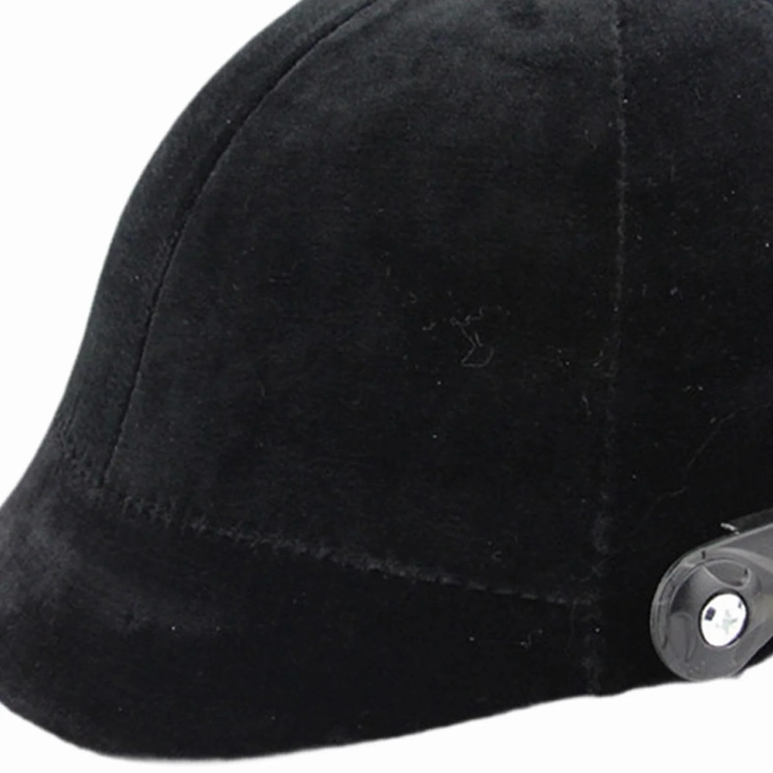 Perfeclan Casco de Cabello Equipo de equitación Equipo Profesional Equipo Ecuestre de Terciopelo Negro para Hombres Capilla de Casco Ecuestre